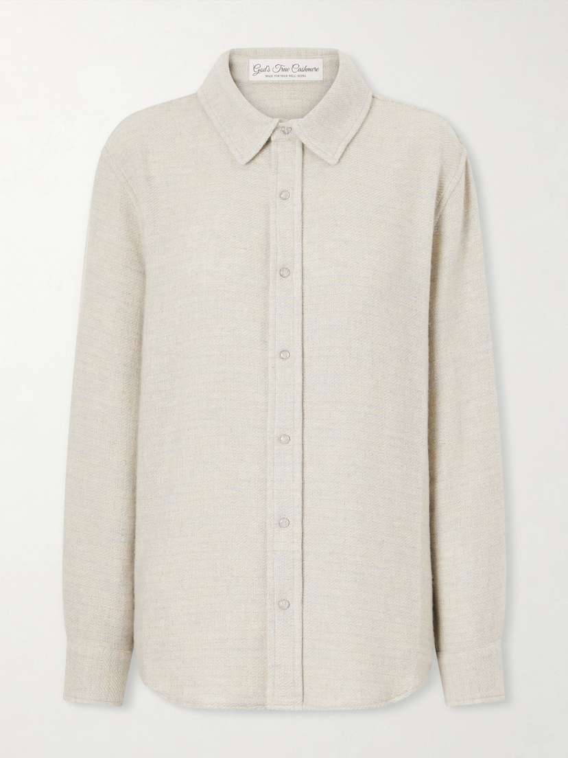 God’s True Cashmere Checked Cashmere Shirt