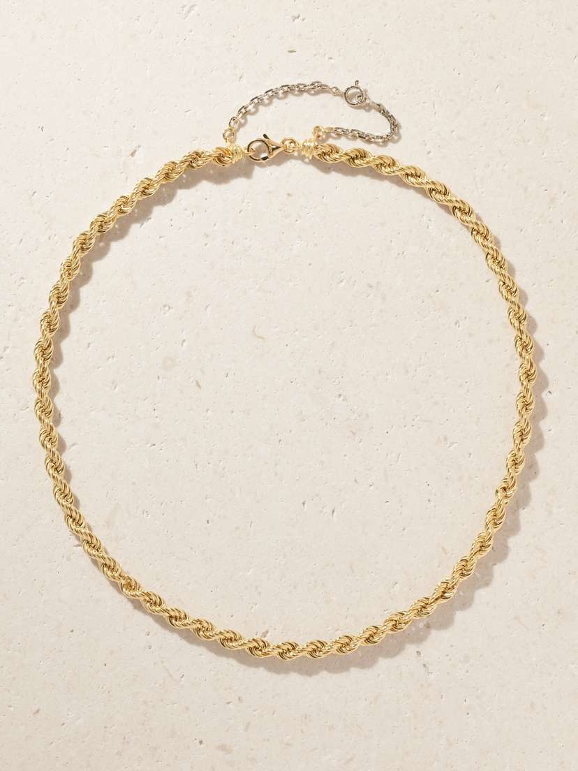 Yvonne Léon Corde Chaînette 18-karat Yellow And White Gold Necklace