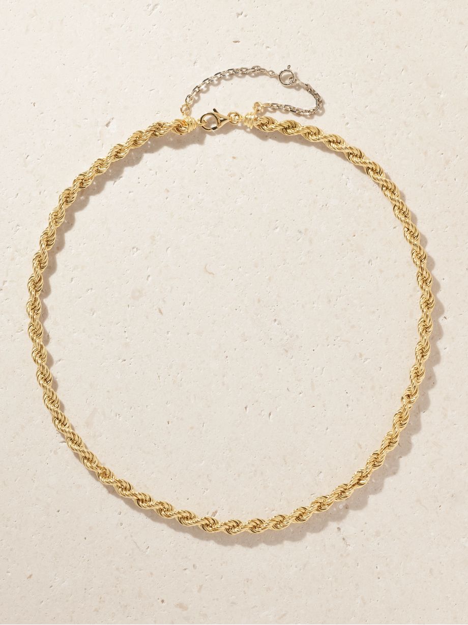Corde Chaînette 18-karat yellow and white gold necklace