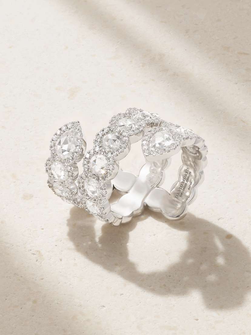 David Morris 18-karat White Gold Diamond Ring