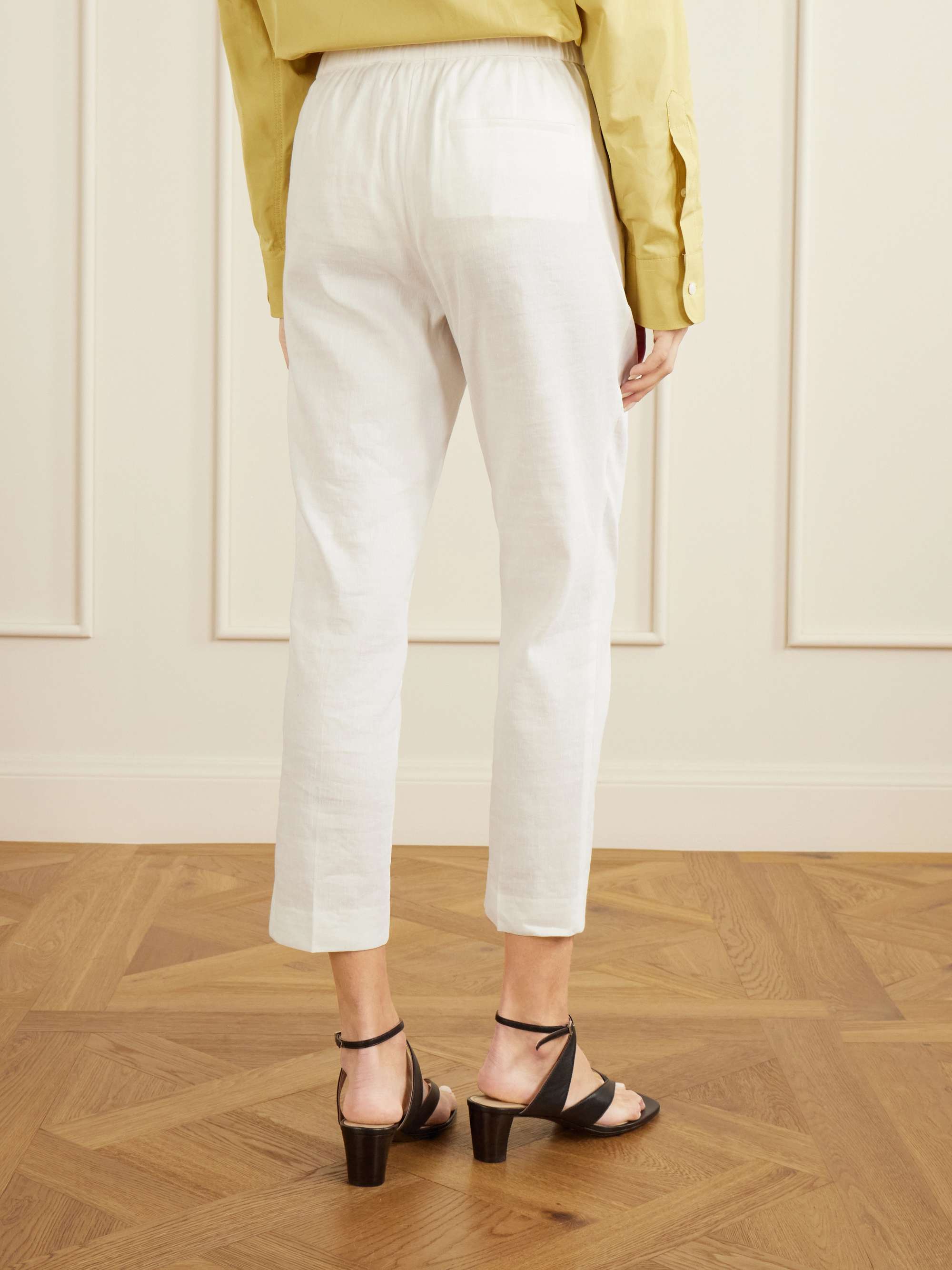 THEORY Treeca linen-blend skinny-leg pants | NET-A-PORTER