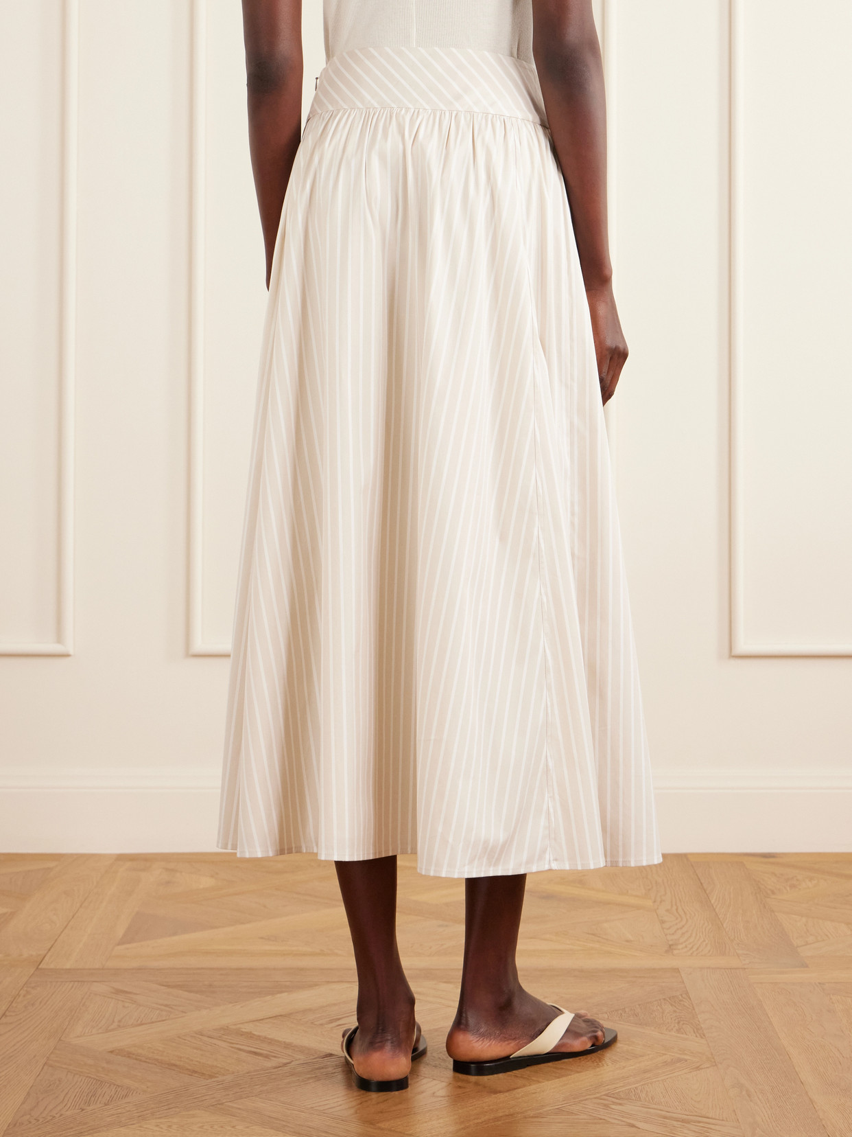 Striped Cotton-Blend Maxi