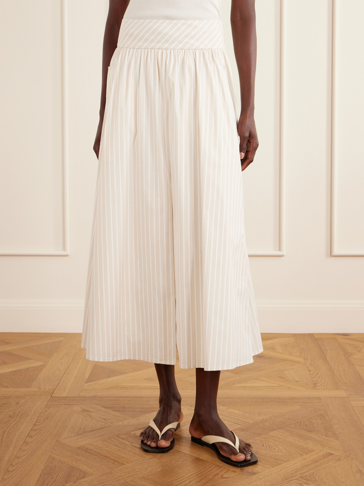 Striped Cotton-Blend Maxi