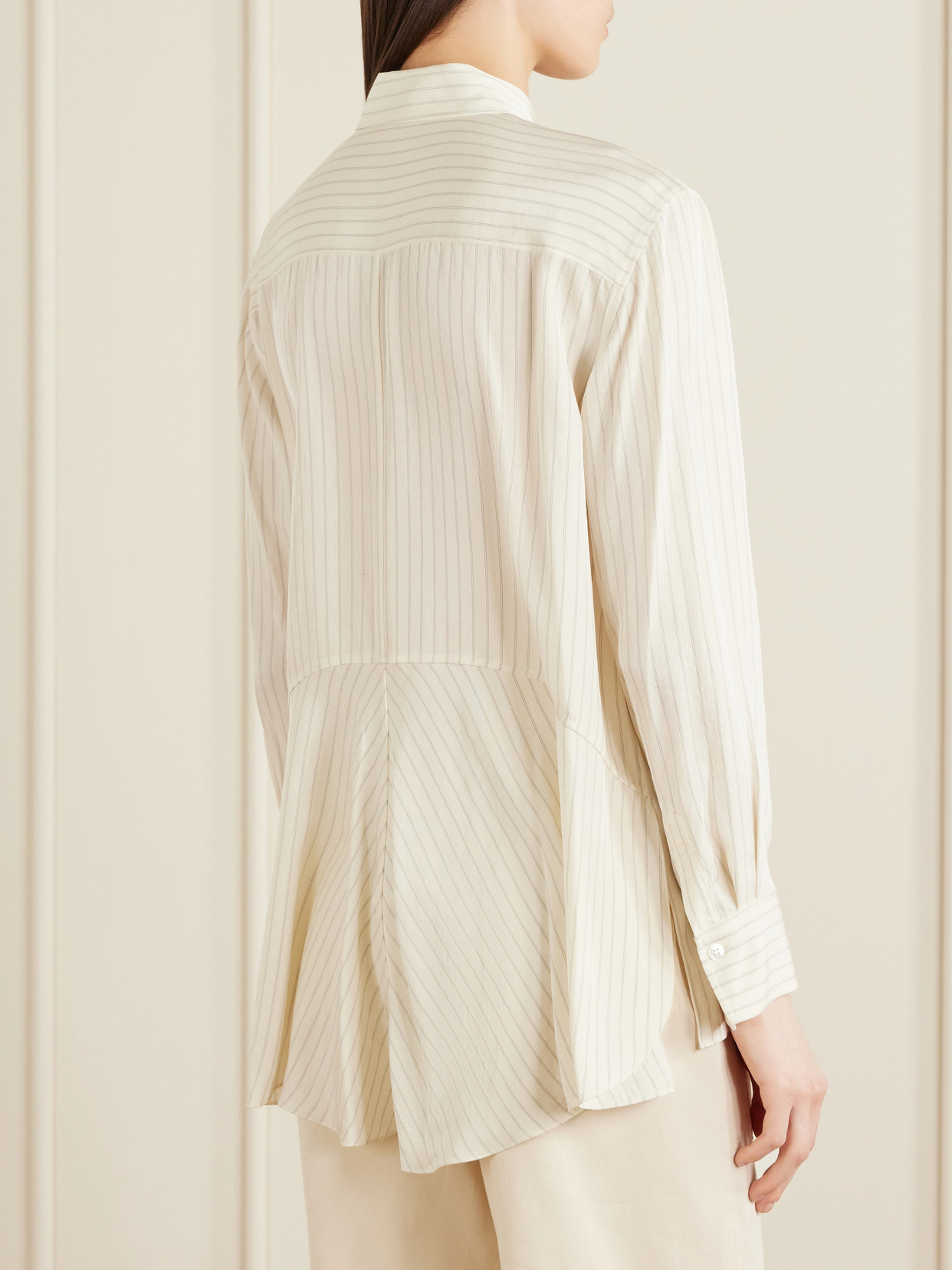 Hi Lo Flou Striped Shirt