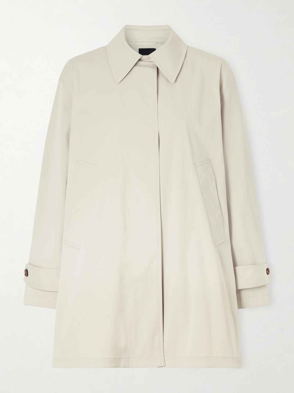 Theory Women's Sleek Cotton A-line Trench Coat In Neutral