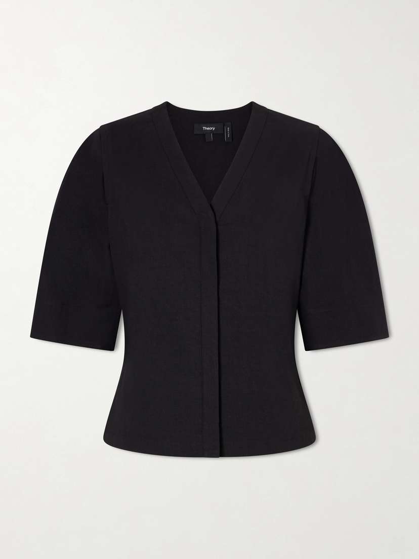 Theory Linen-blend Blouse