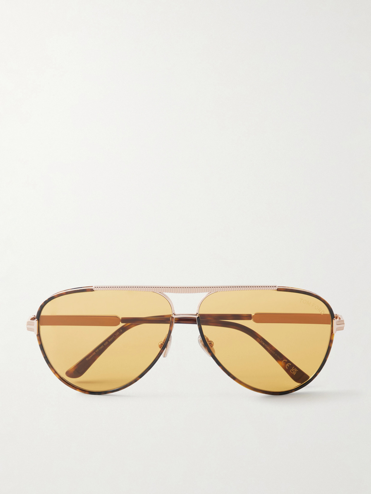 TOM FORD - Rupert-02 Aviator-style Tortoiseshell And Metal Sunglasses - Multi