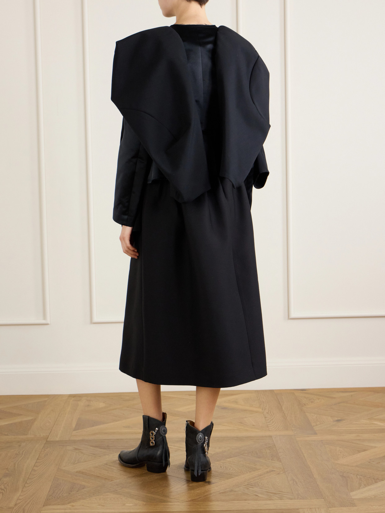 Comme Des Garçons - Wool And Satin-Trimmed Crepe Jacket