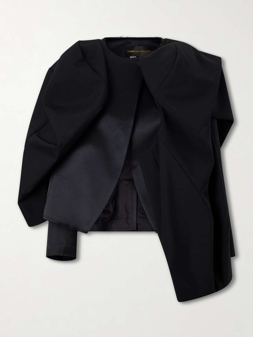 Comme des Garçons Wool And Satin-trimmed Crepe Jacket