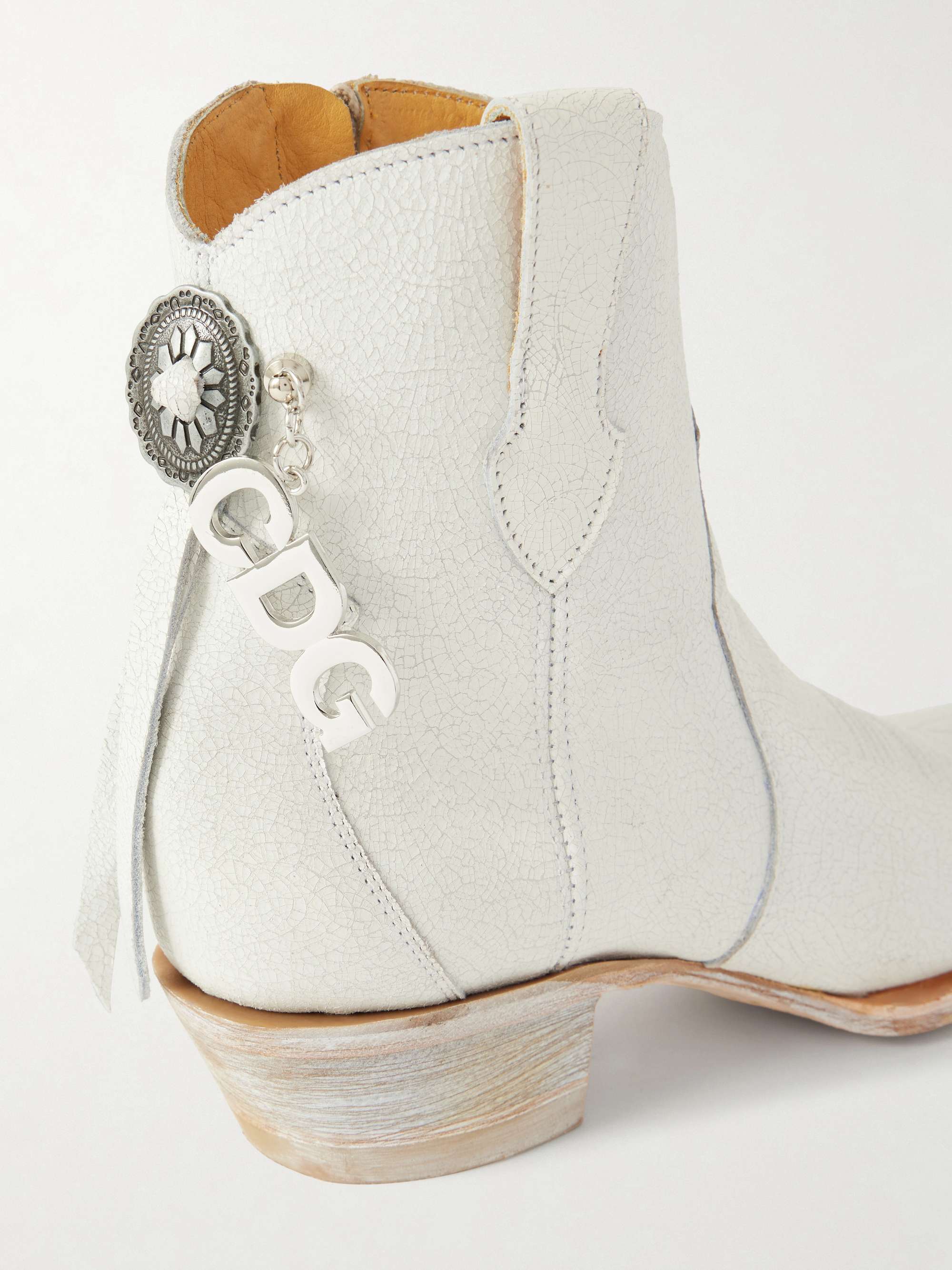COMME des GARÇONS X Mexicana cracked-leather boots | NET-A-PORTER