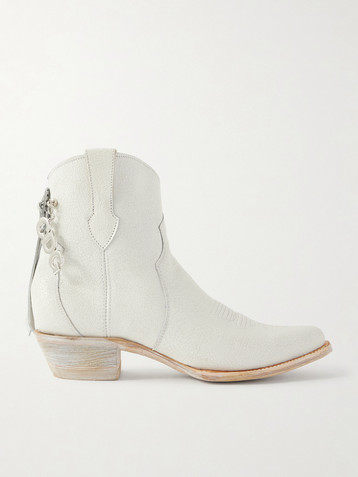 COMME DES GARÇONS X Mexicana cracked-leather boots
