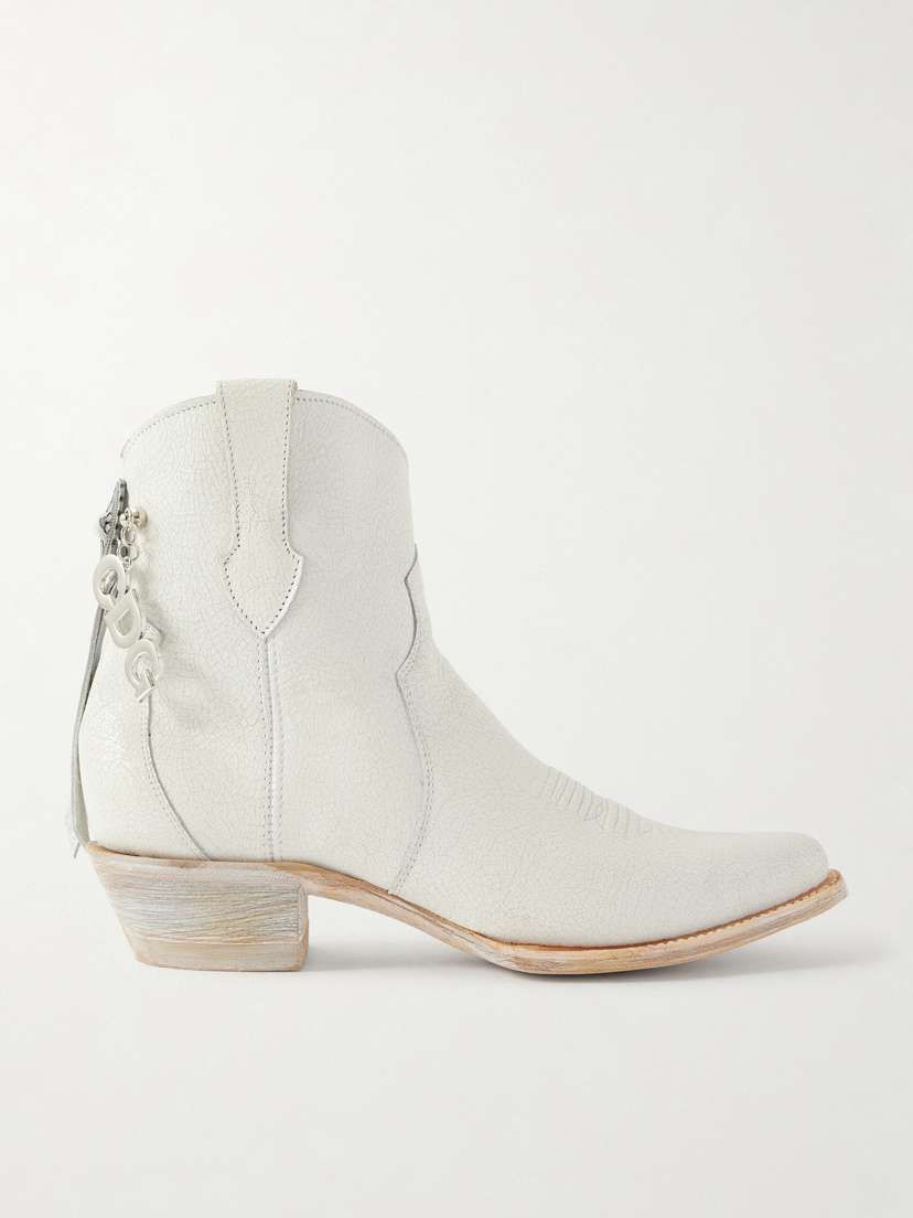 Comme des Garçons X Mexicana Cracked-leather Boots