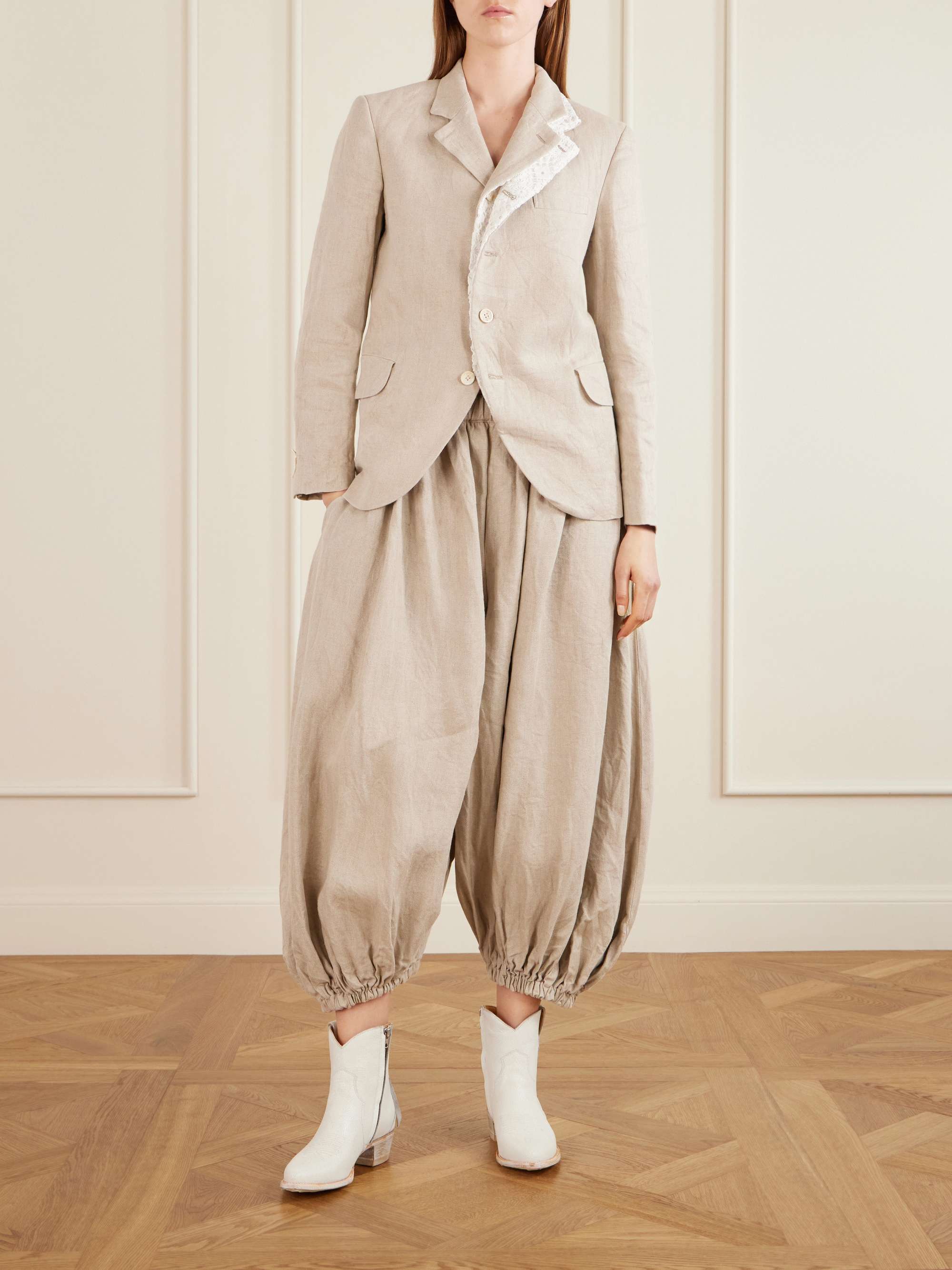COMME des GARÇONS X Mexicana cracked-leather boots | NET-A-PORTER