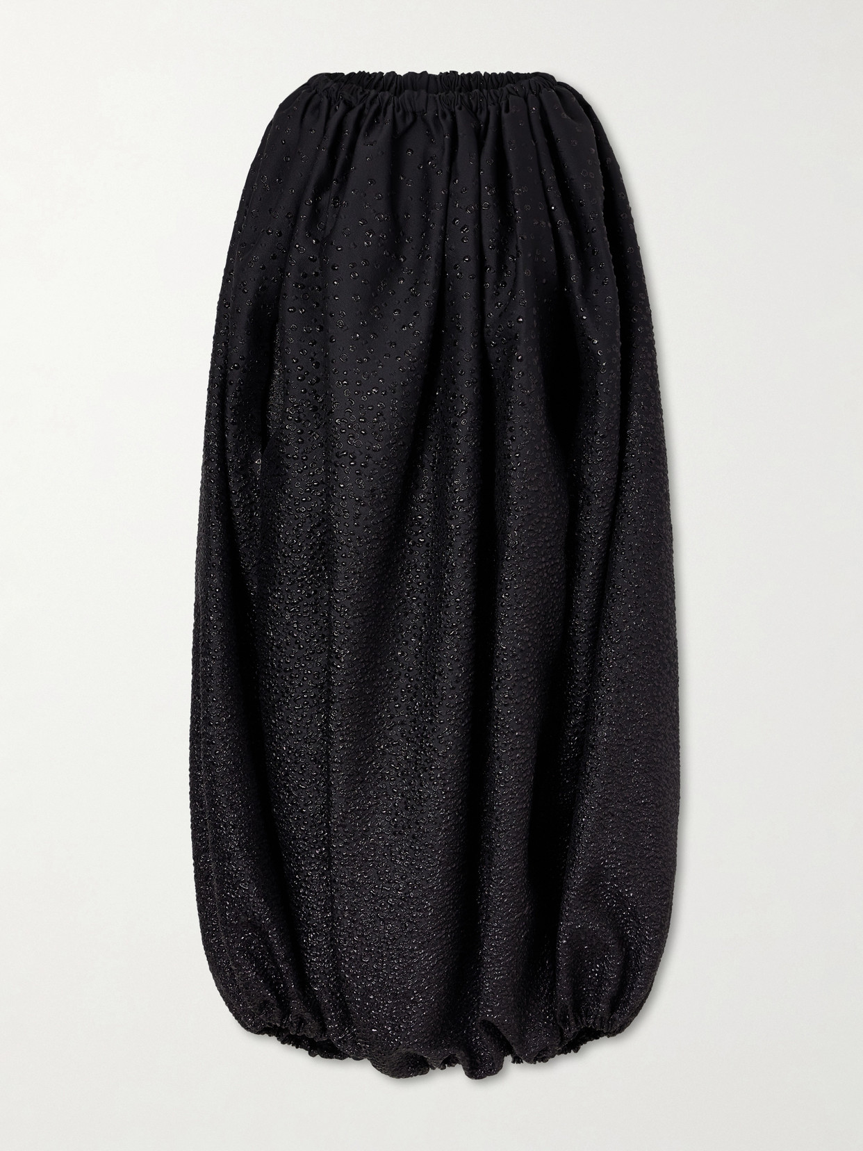 Comme Des Garçons Gathered Cloqué Midi Dress In Blue