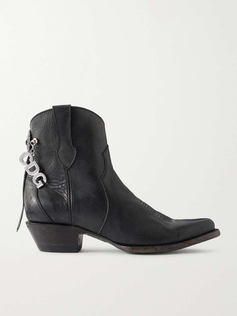 Comme des Garçons X Mexicana Embellished Leather Ankle Boots
