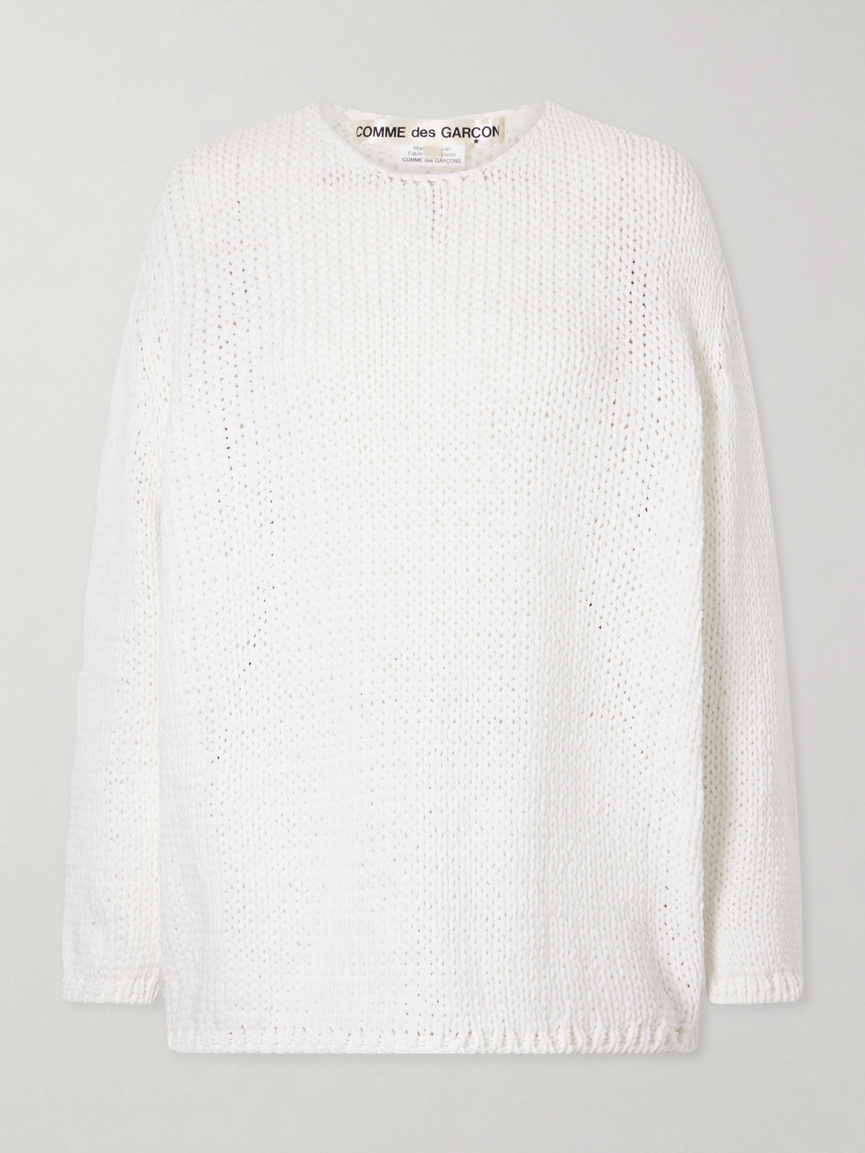 Comme Des Garçons Knitted Sweater In White
