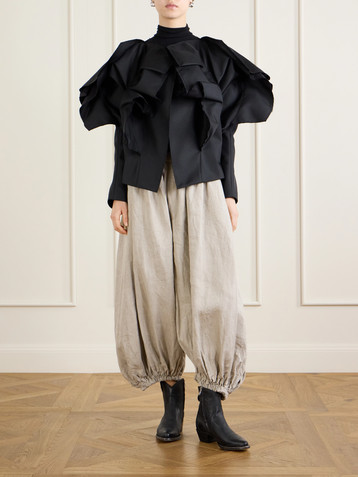 COMME DES GARÇONS Ruffled frayed gabardine jacket