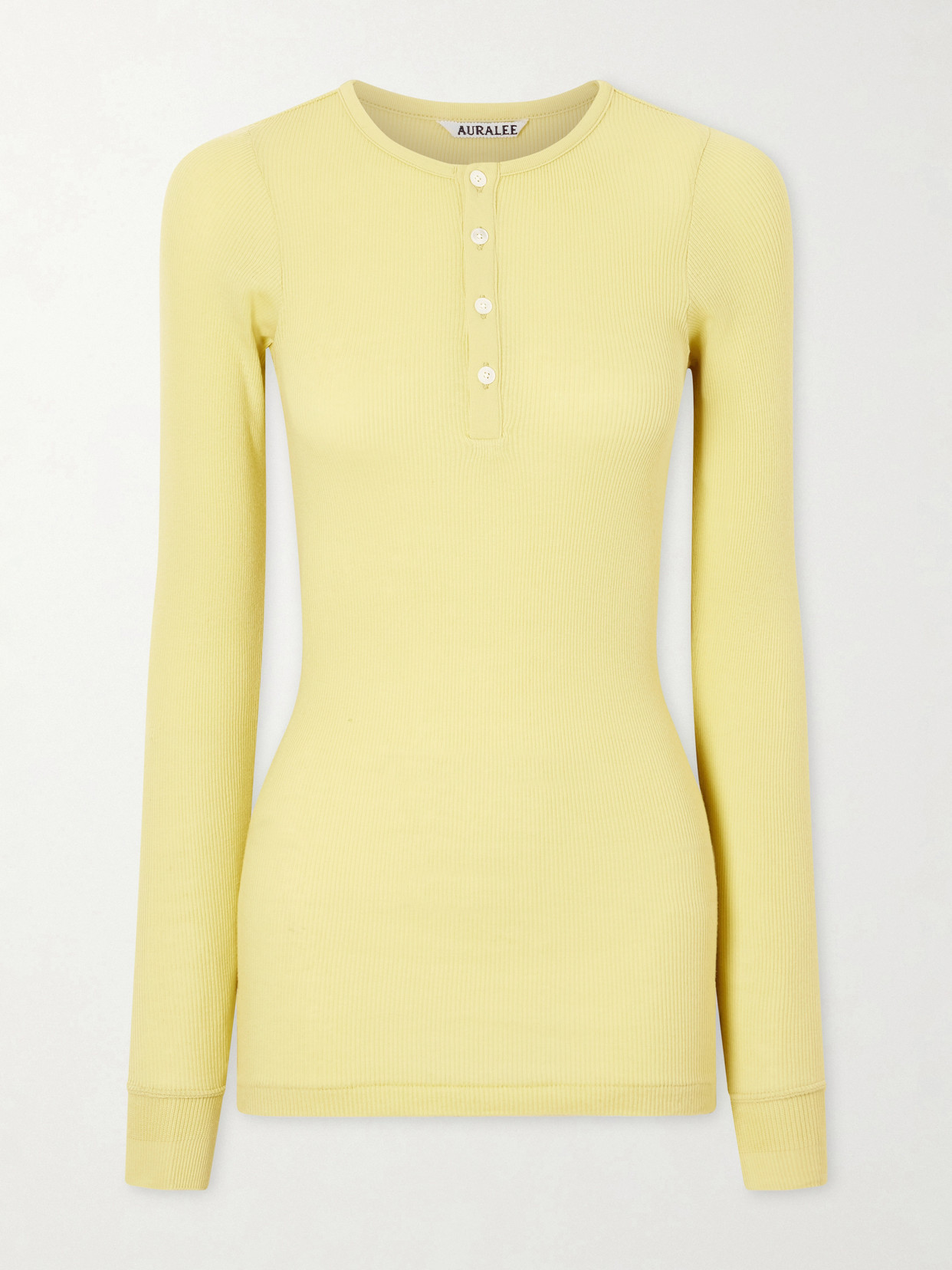 Ribbed-Knit Cotton T-Shirt