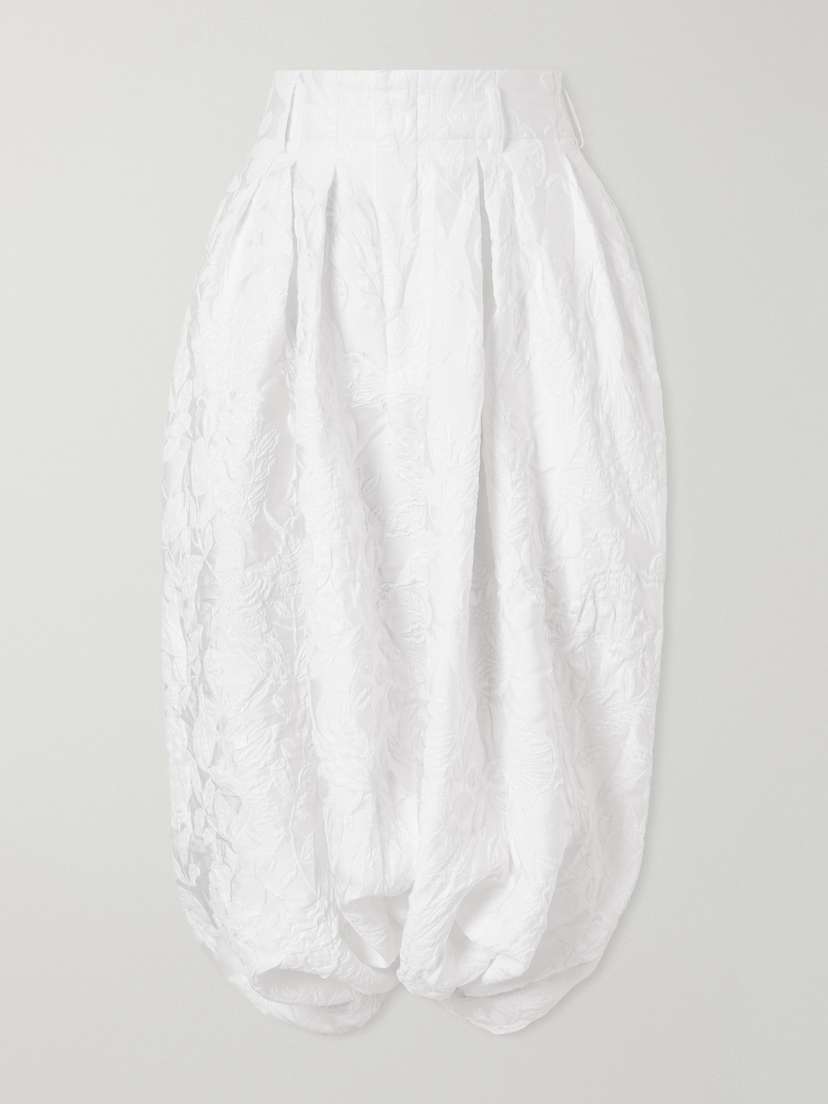 Comme des Garçons Pleated Jacquard-knit Wide-leg Pants