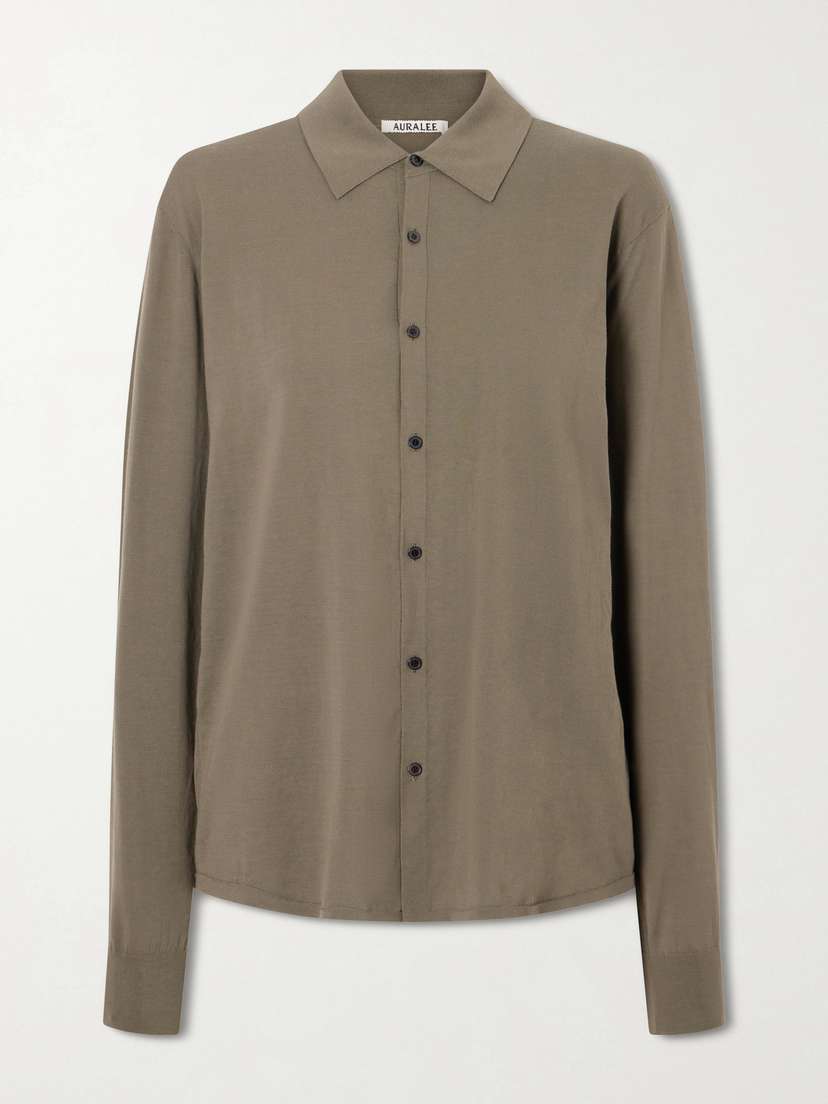 Auralee Giza Fine Knit Cotton Shirt | Thumbnail 6