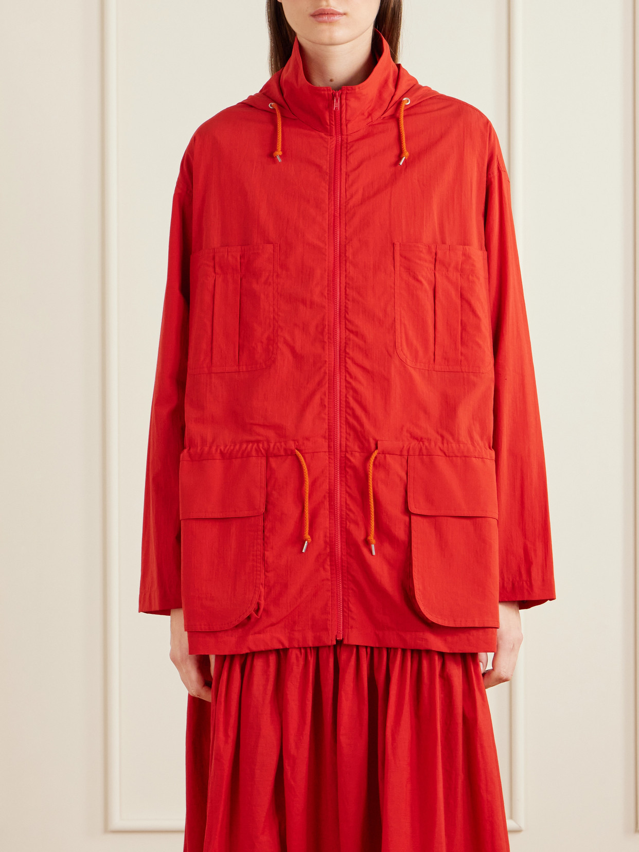 Auralee Cotton Jacket In Red