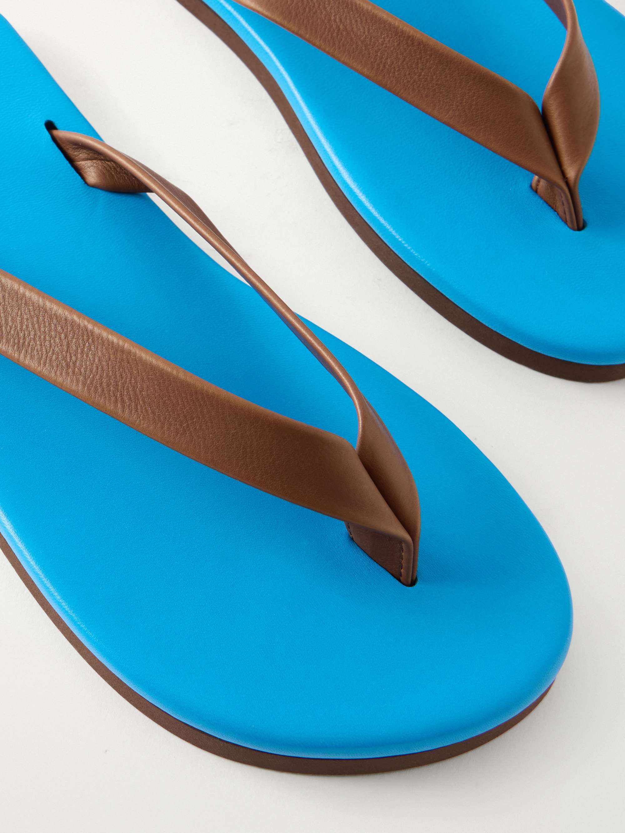 AURALEE Leather flip flops | NET-A-PORTER