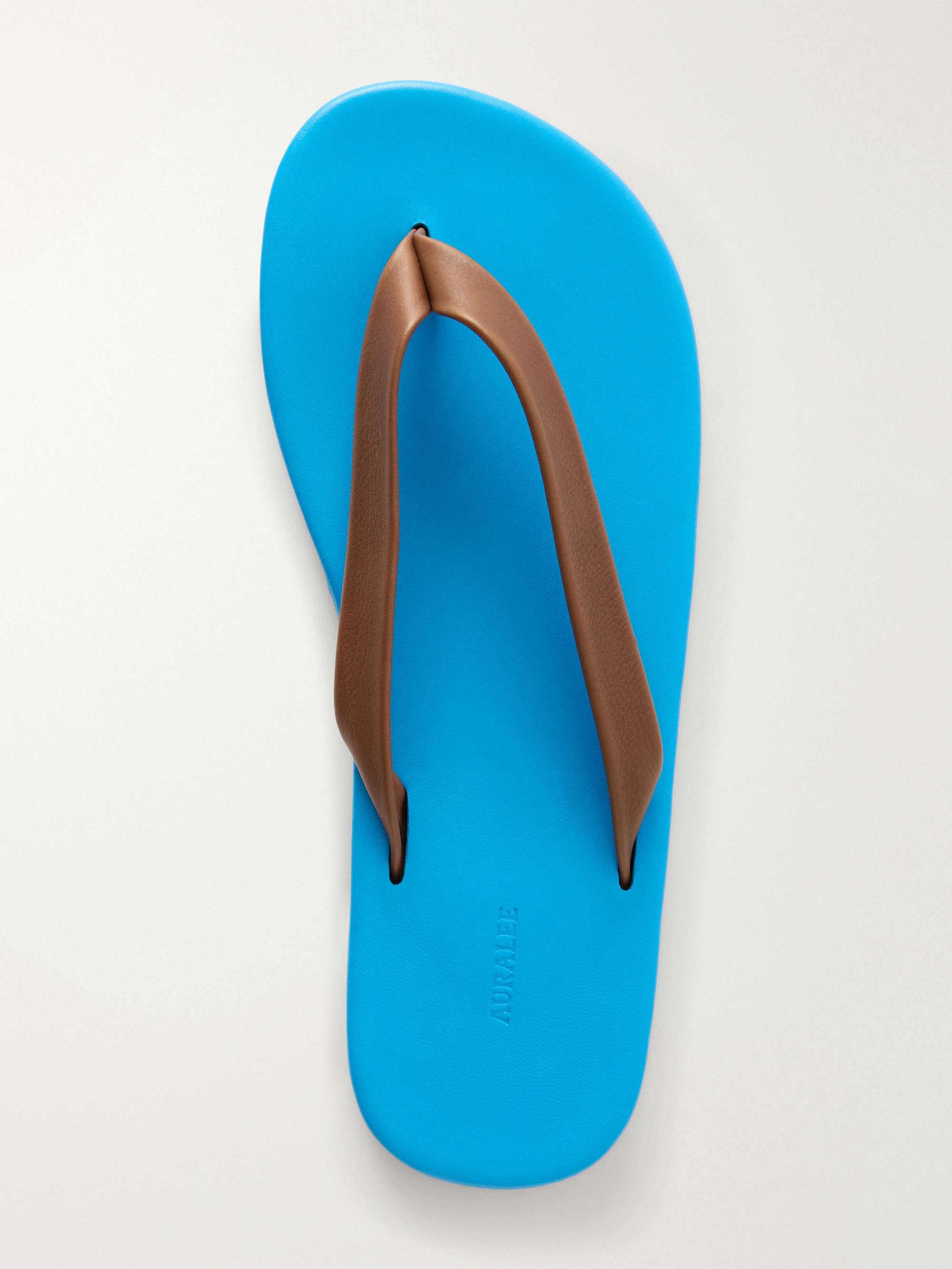 AURALEE Leather flip flops | NET-A-PORTER