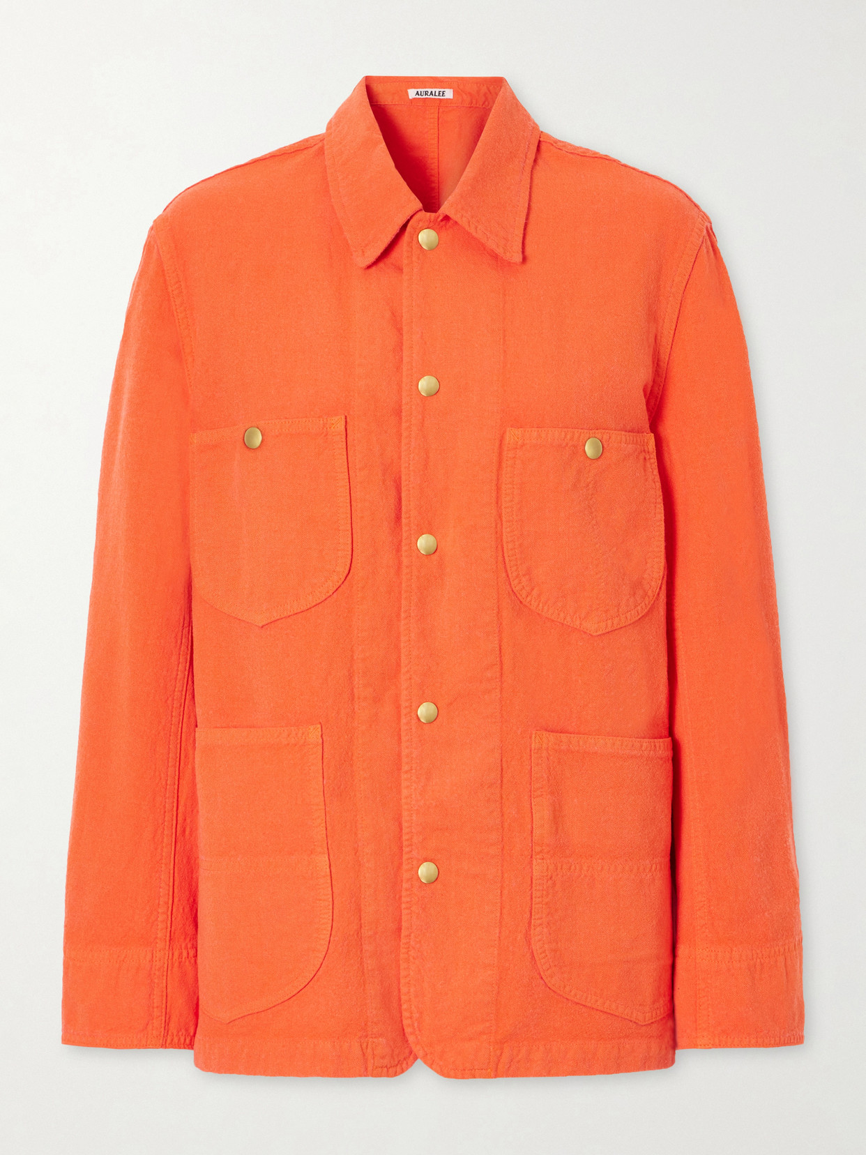 Auralee Wool, Cotton And Linen-blend Jacket In Red
