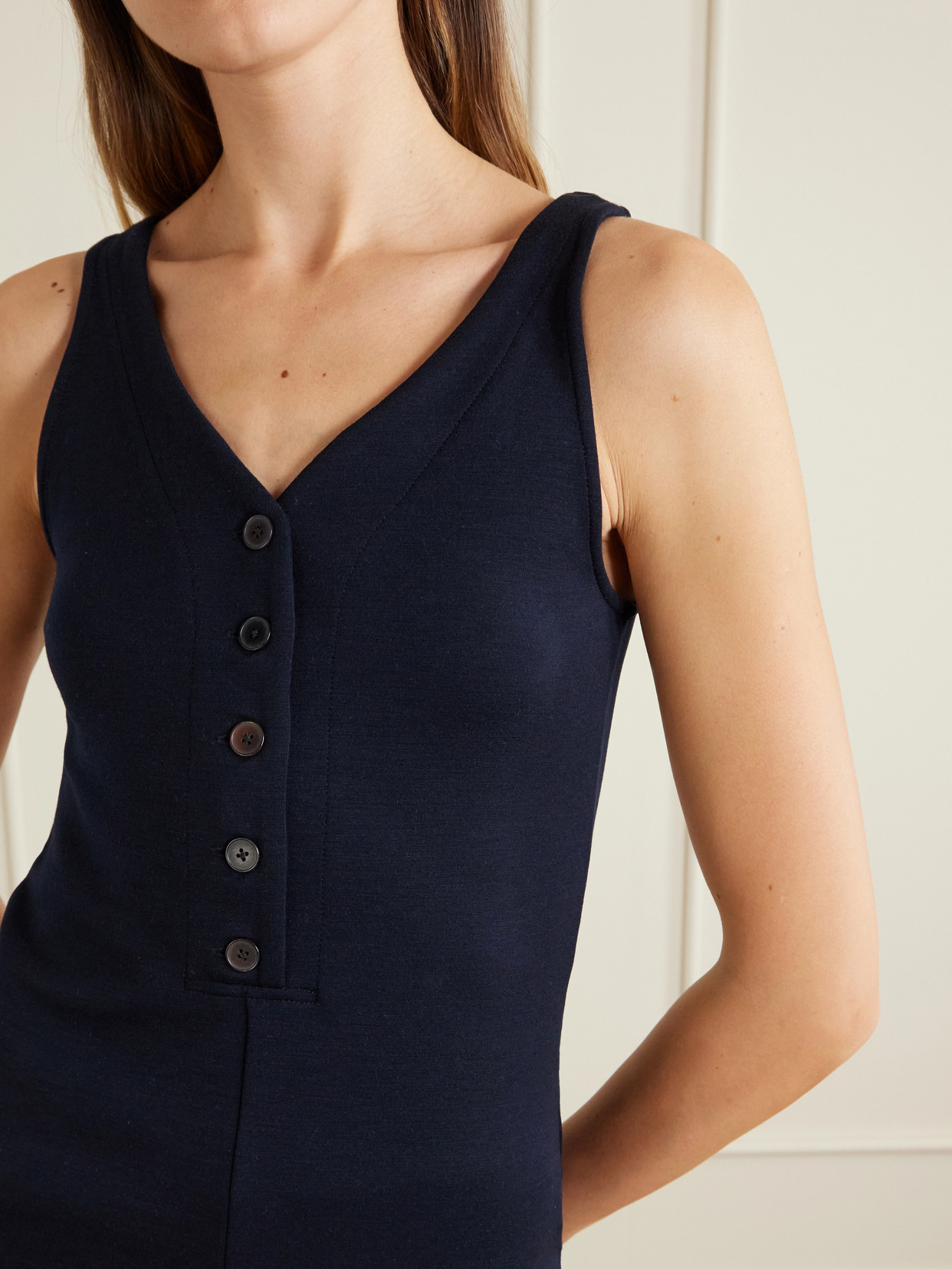 Auralee Wool-blend Tank In Blue