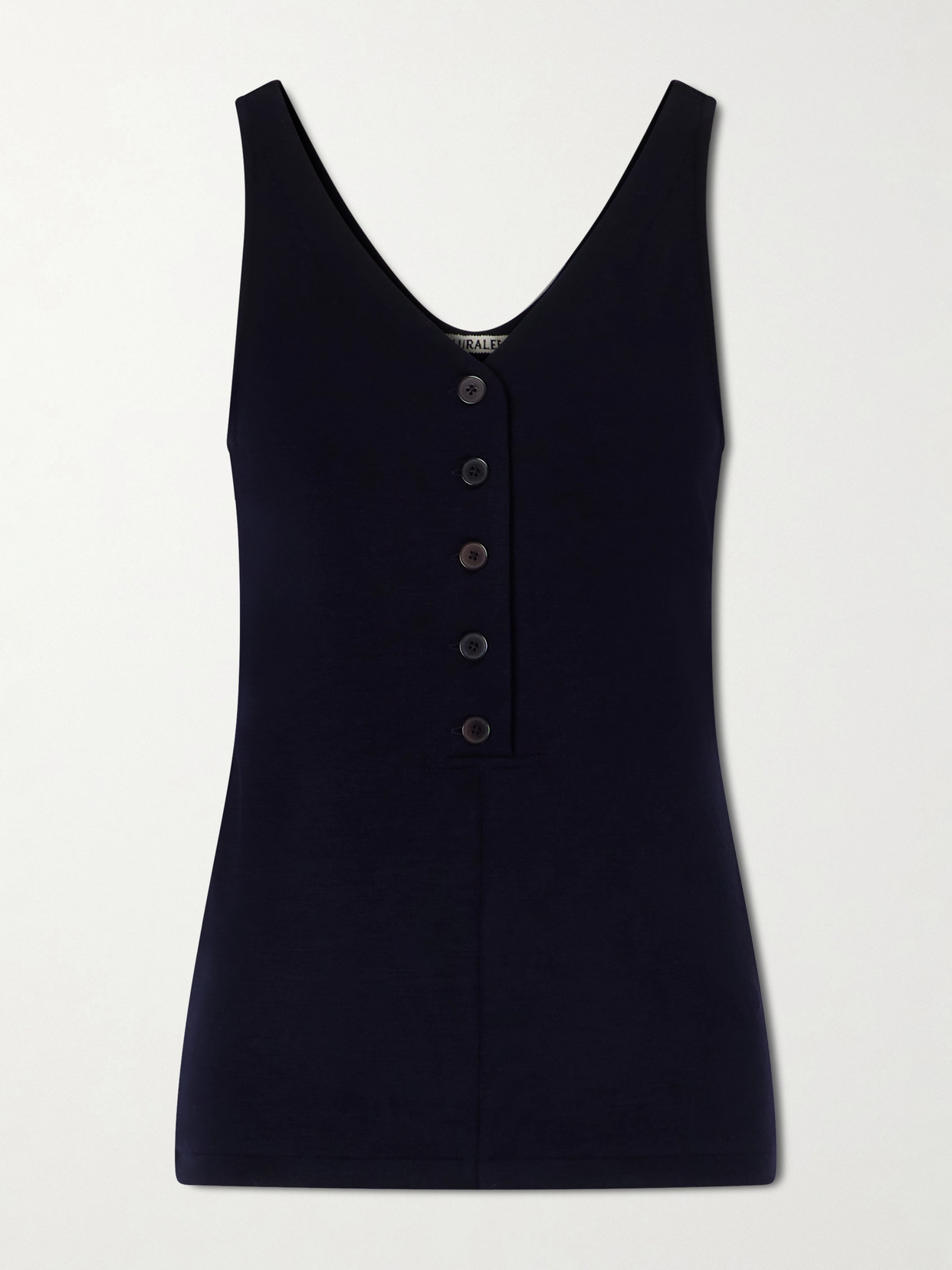 Auralee Wool-blend Tank In Blue