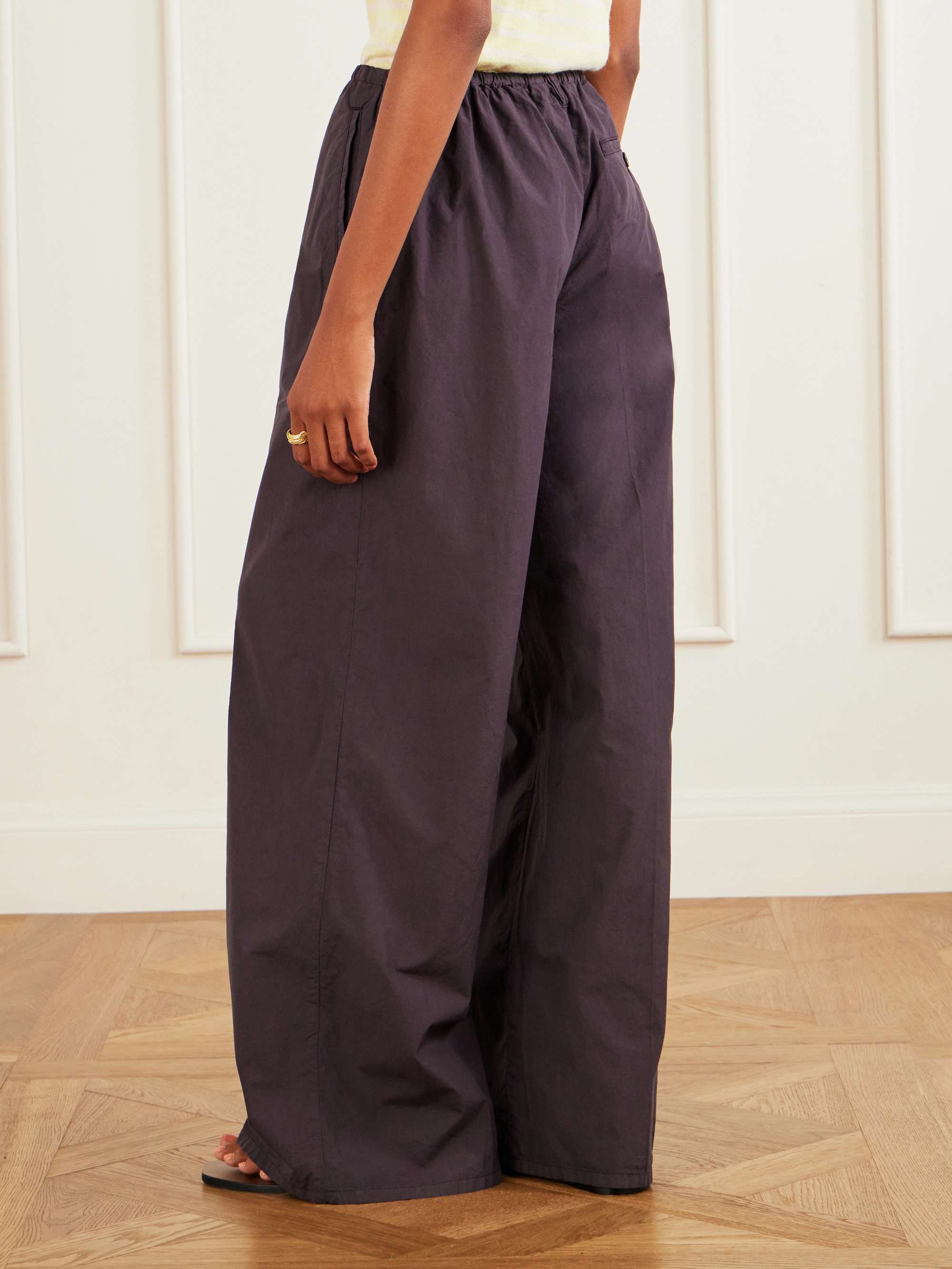 AURALEE Cotton wide-leg pants | NET-A-PORTER