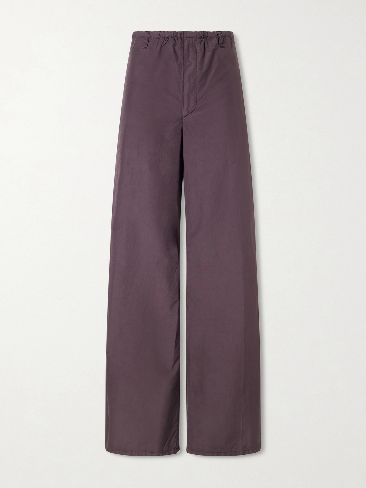 Auralee Cotton Wide-leg Pants In Purple