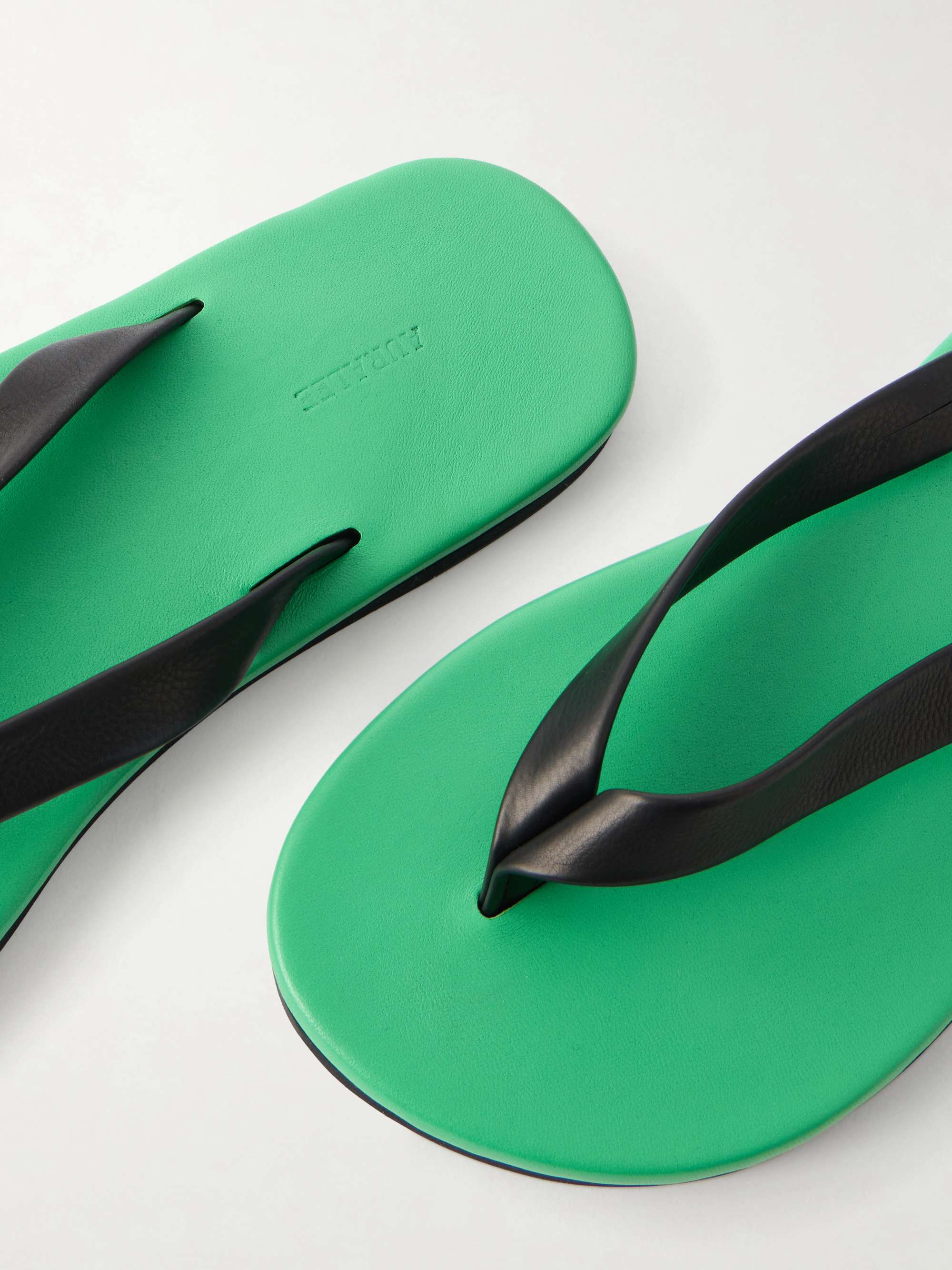 AURALEE Leather flip flops | NET-A-PORTER