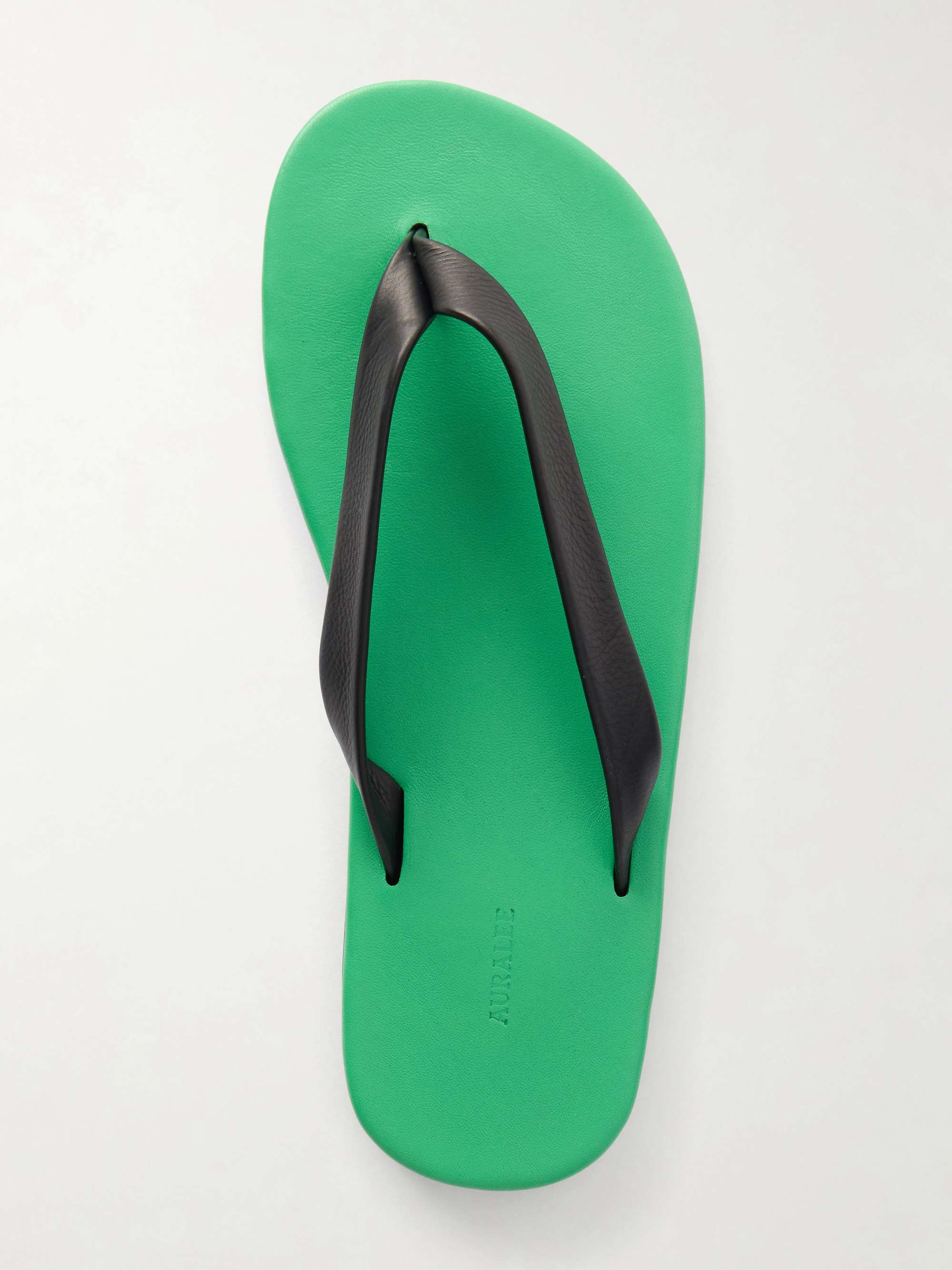AURALEE オーラリー カーフヌバック レザー size4 AURALEE Leather flip flops | NET-A-PORTER