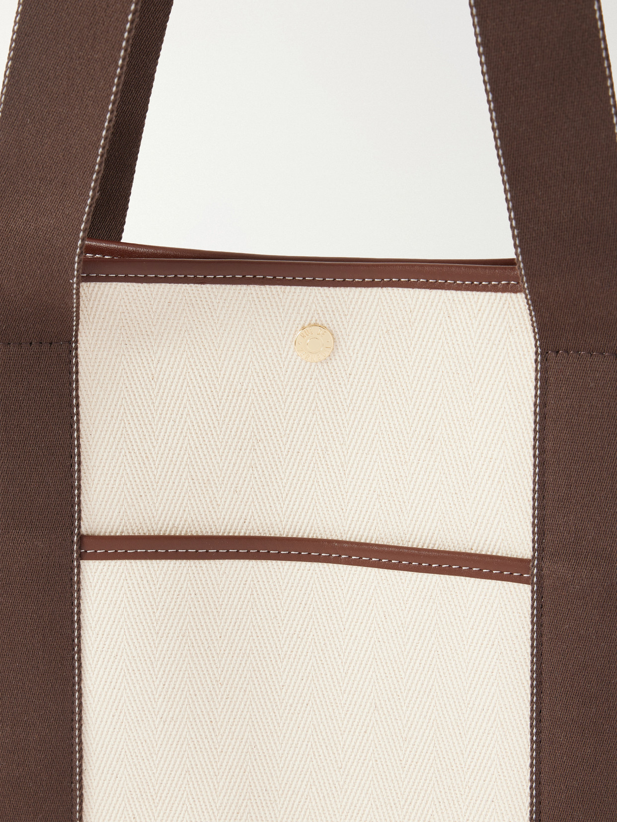 Traversée Large Leather And Webbing-Trimmed Canvas Tote