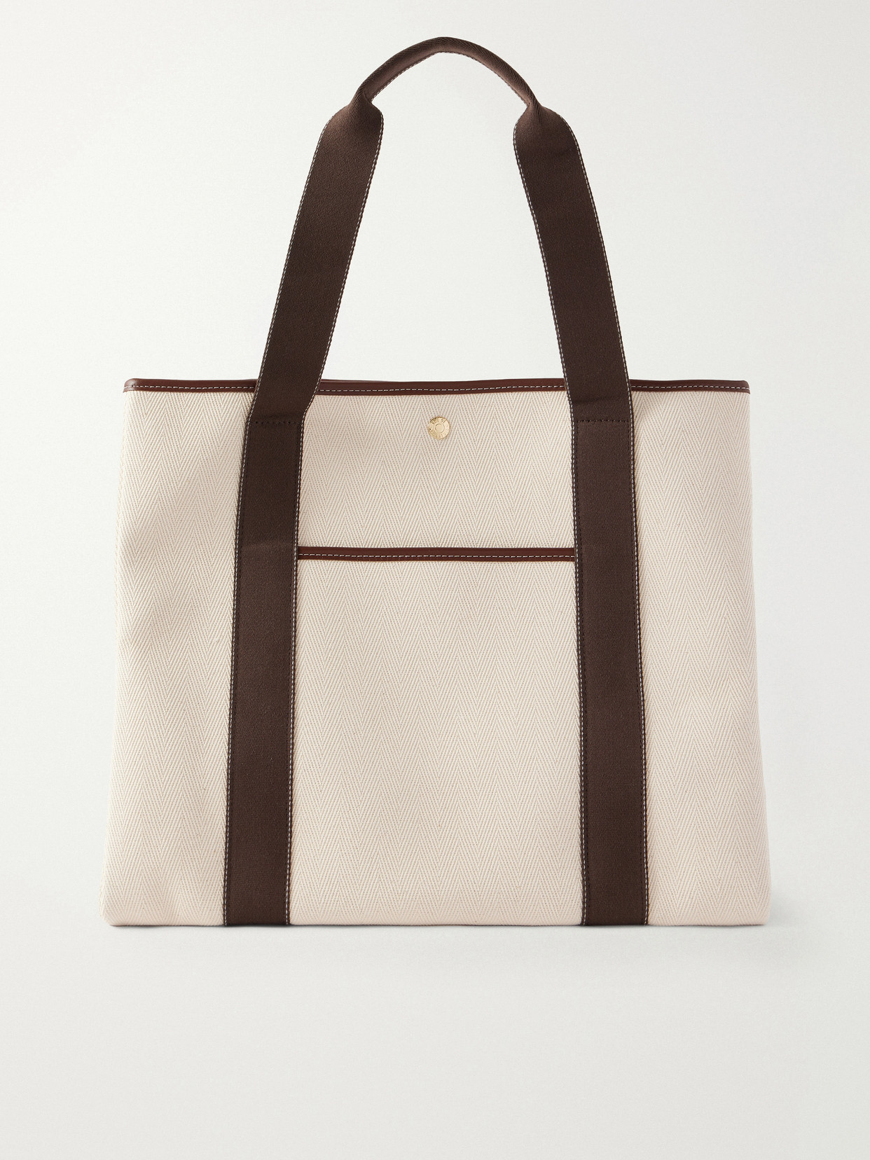 Traversée Large Leather And Webbing-Trimmed Canvas Tote
