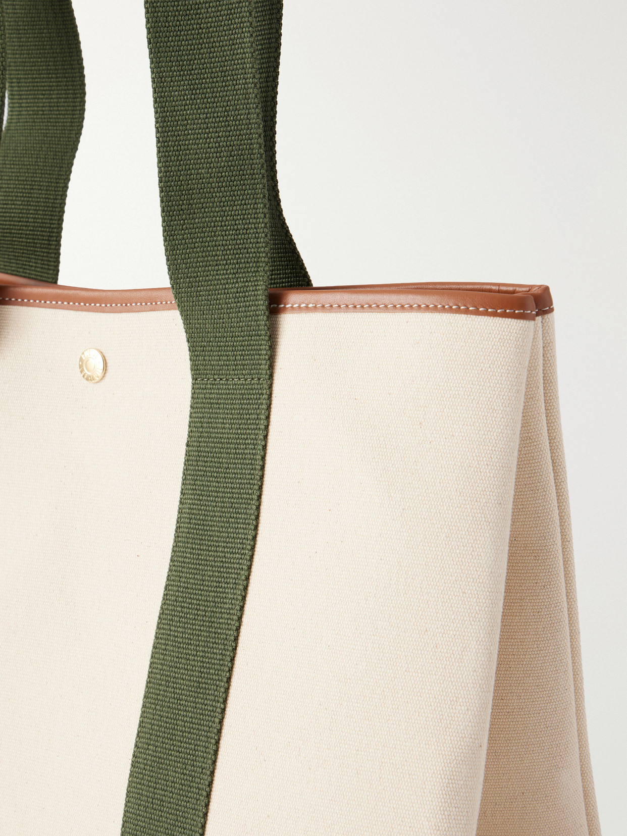 Traversée Large Leather And Webbing-Trimmed Canvas Tote