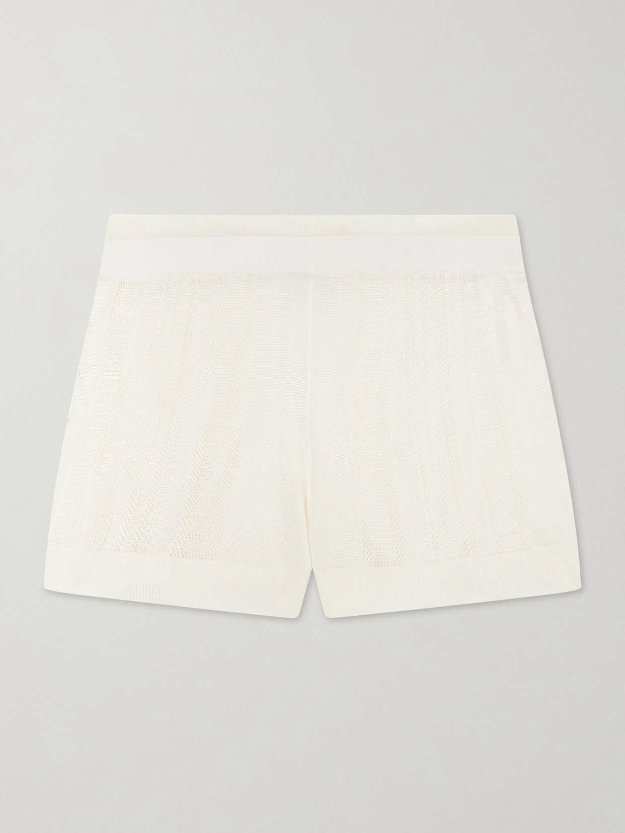 Donde Esteban Guayabera Stretch-knit Shorts In Neutral