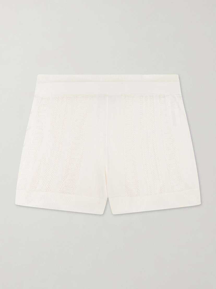 Donde Esteban Guayabera Stretch-knit Shorts