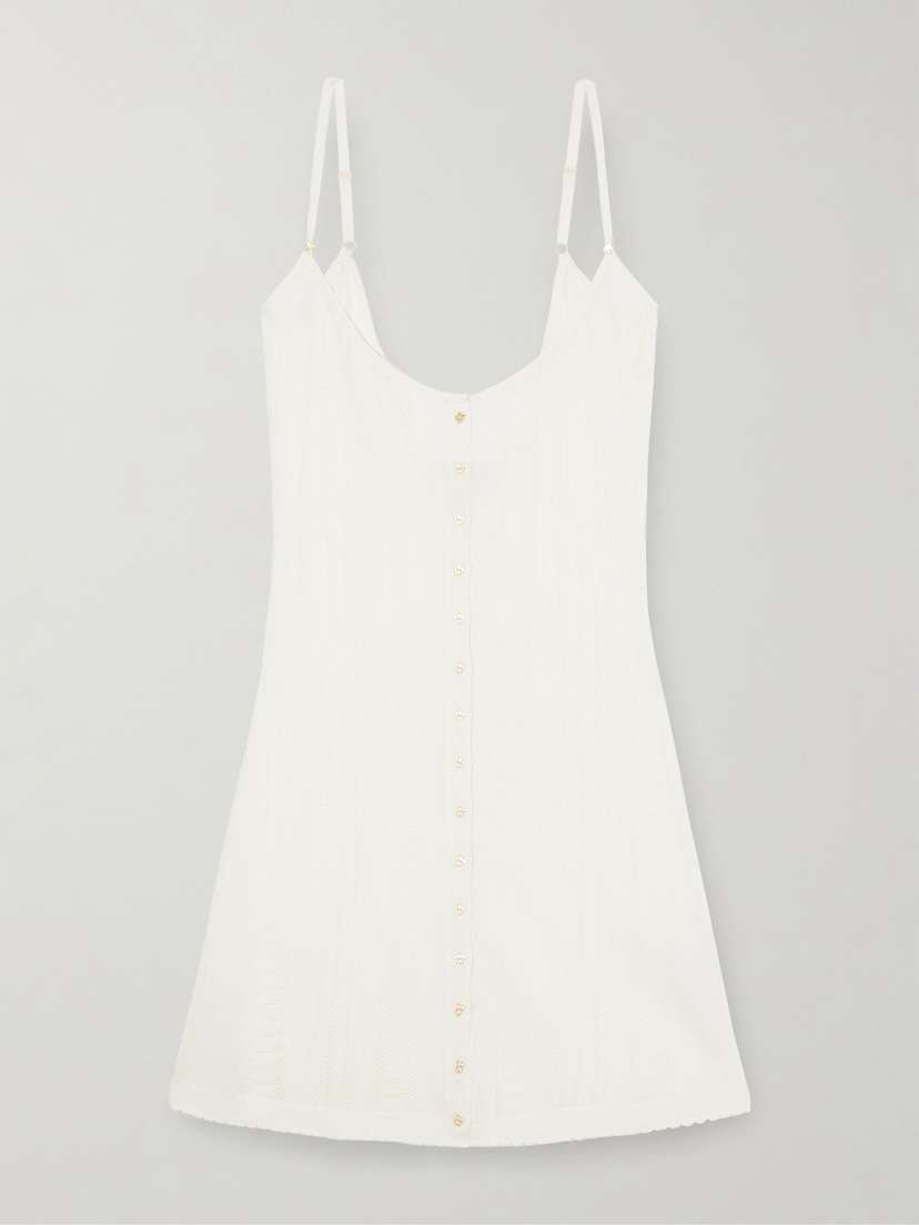Donde Esteban Guayabera Knitted Mini Dress
