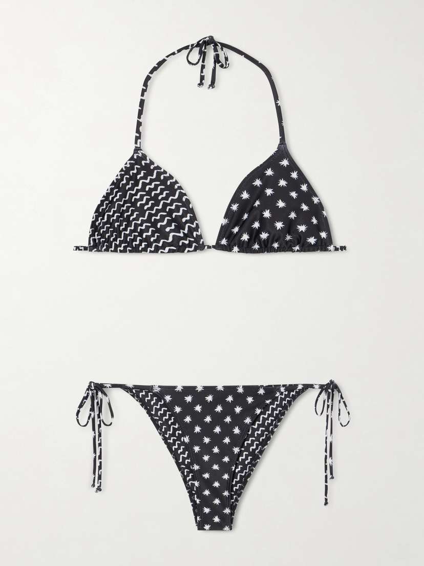 Donde Esteban Estrellitas Y Olas Recycled Triangle Bikini