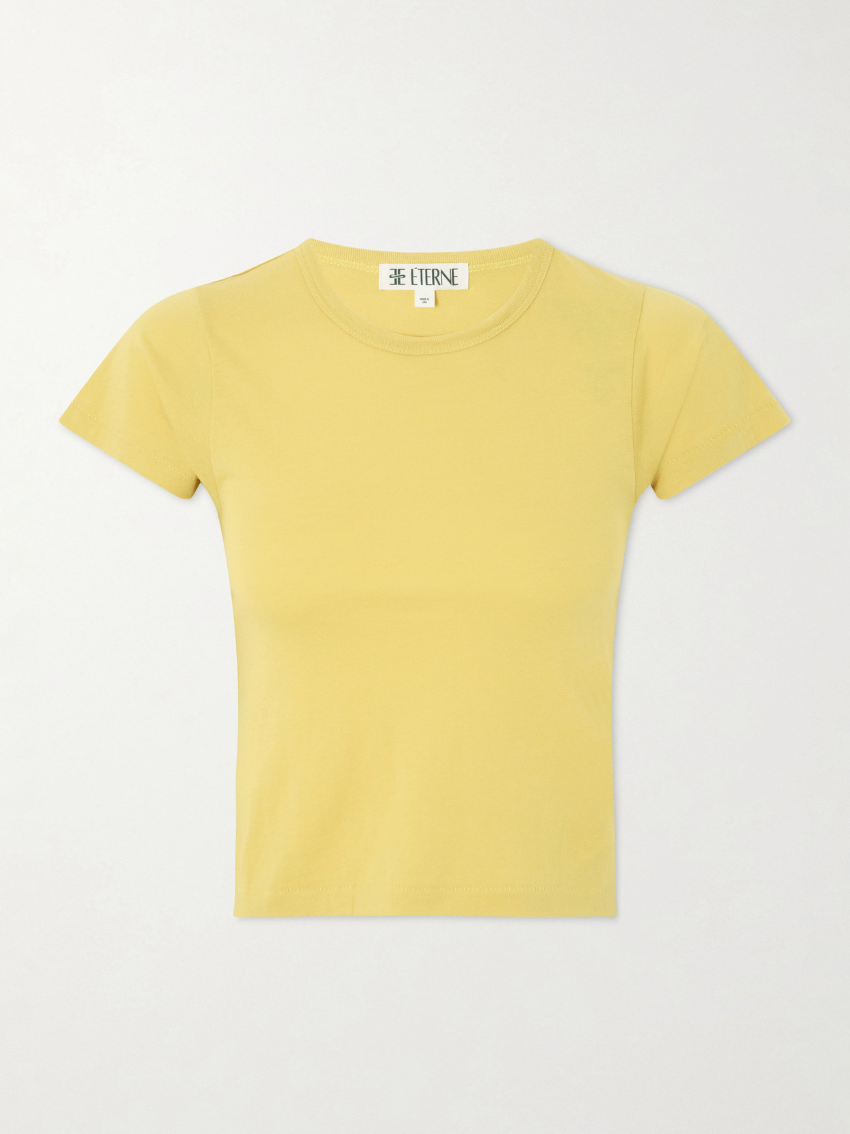 Éterne Cotton And Modal-blend T-shirt In Yellow