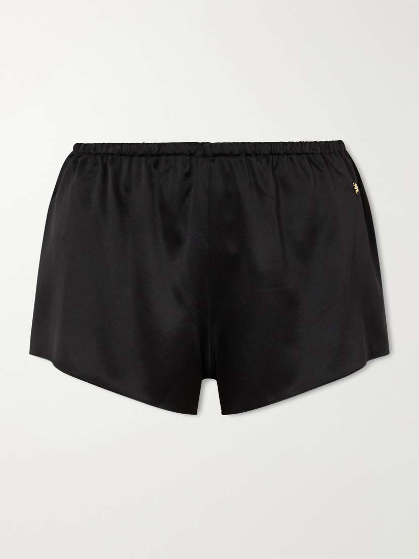 ÉTERNE Lane Silk-blend Satin Shorts