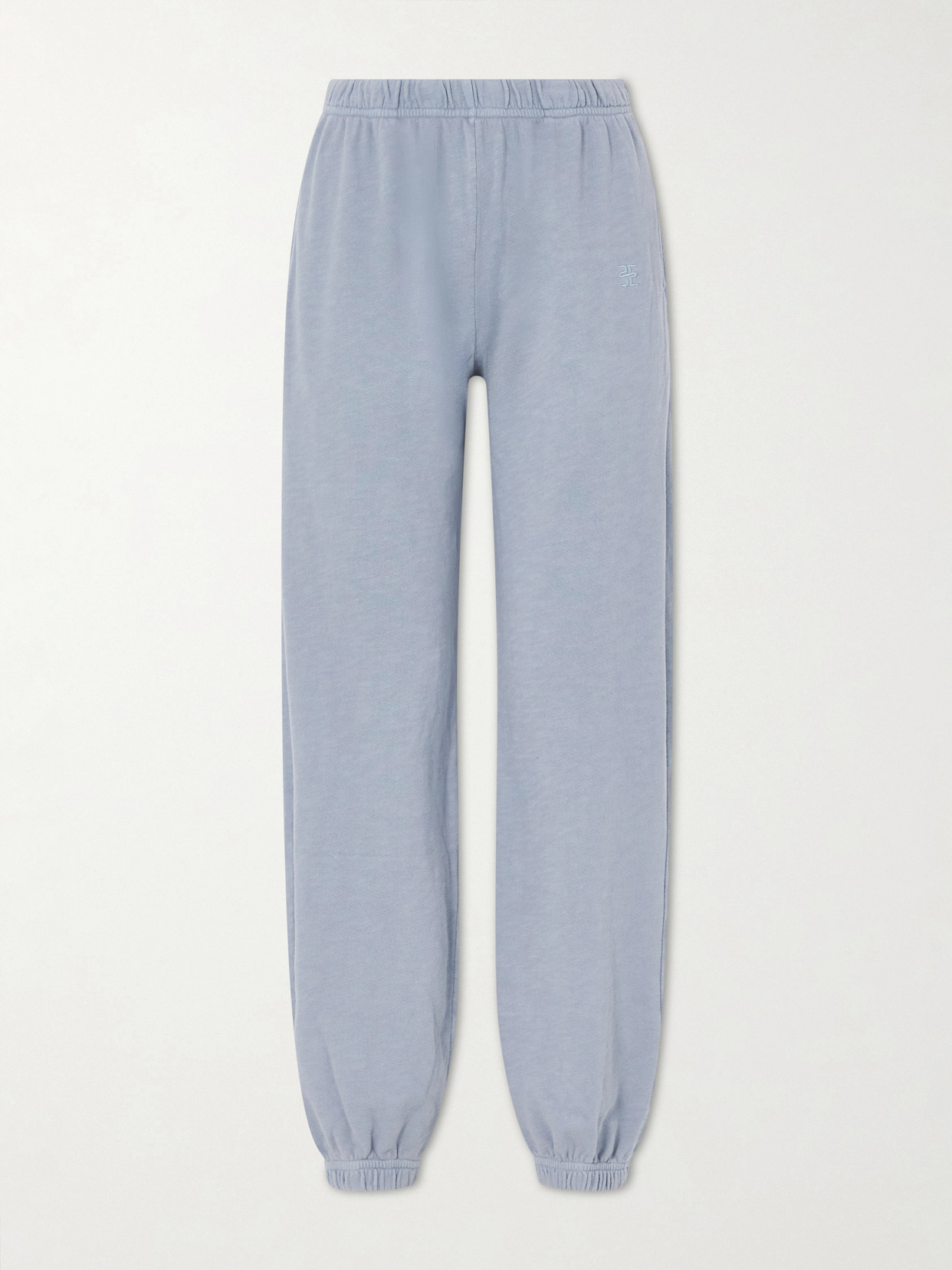 Éterne Vinny Cotton-jersey Tapered Pants In Blue