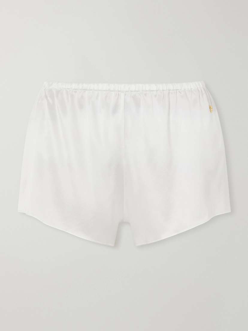 ÉTERNE Lane Silk-blend Satin Shorts