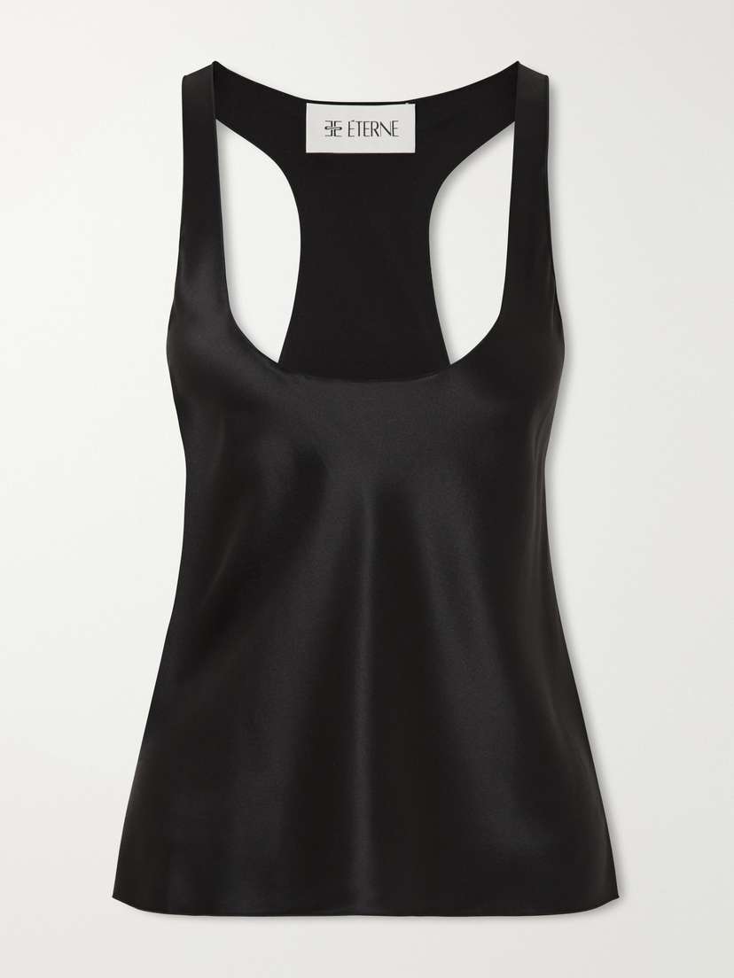 ÉTERNE Hedi Silk-blend Satin Tank
