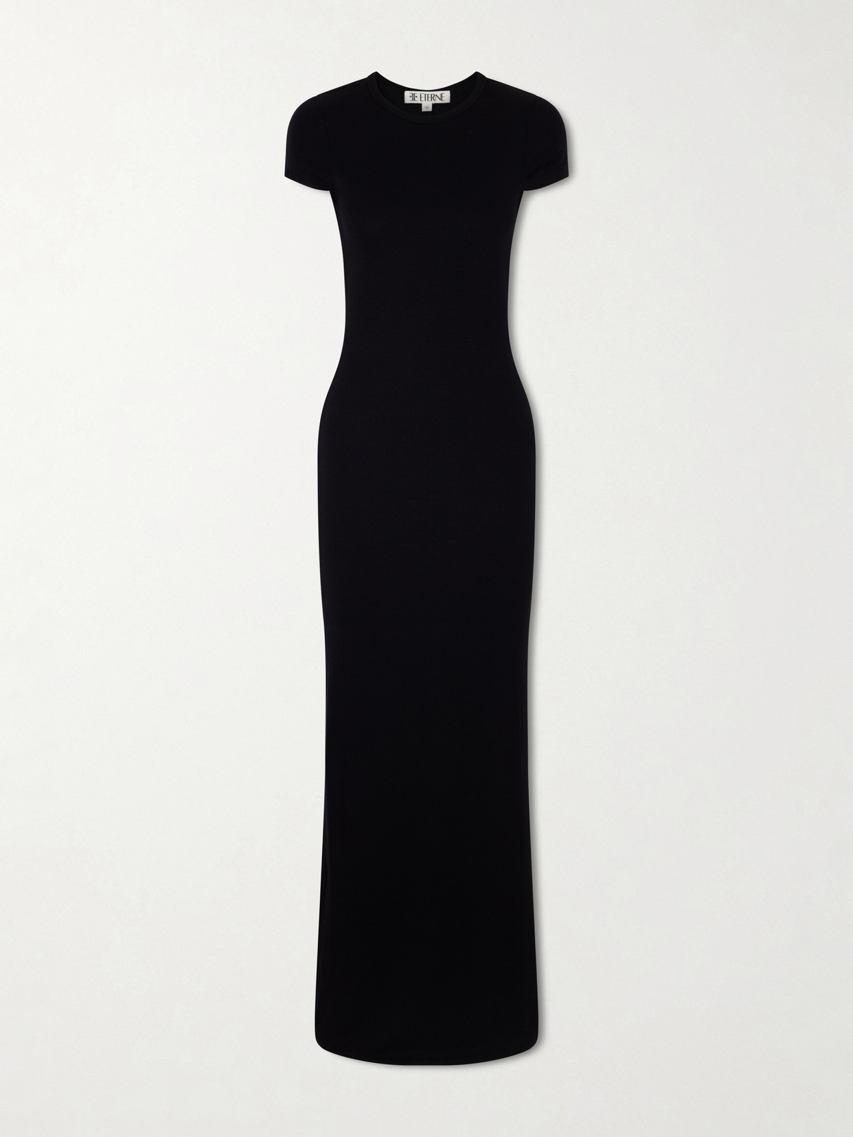 Éterne Ribbed Jersey Maxi Dress In Black