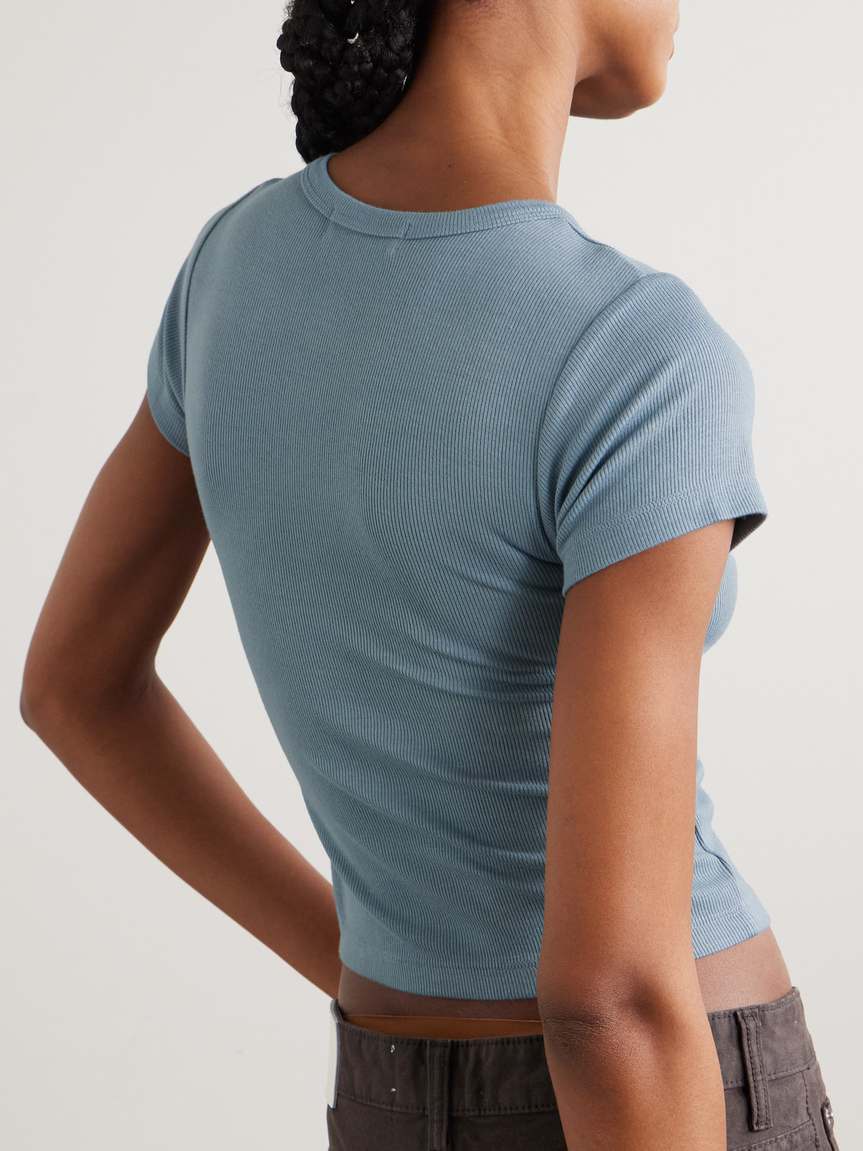 Éterne - Chloe Ribbed Stretch-Jersey T-Shirt
