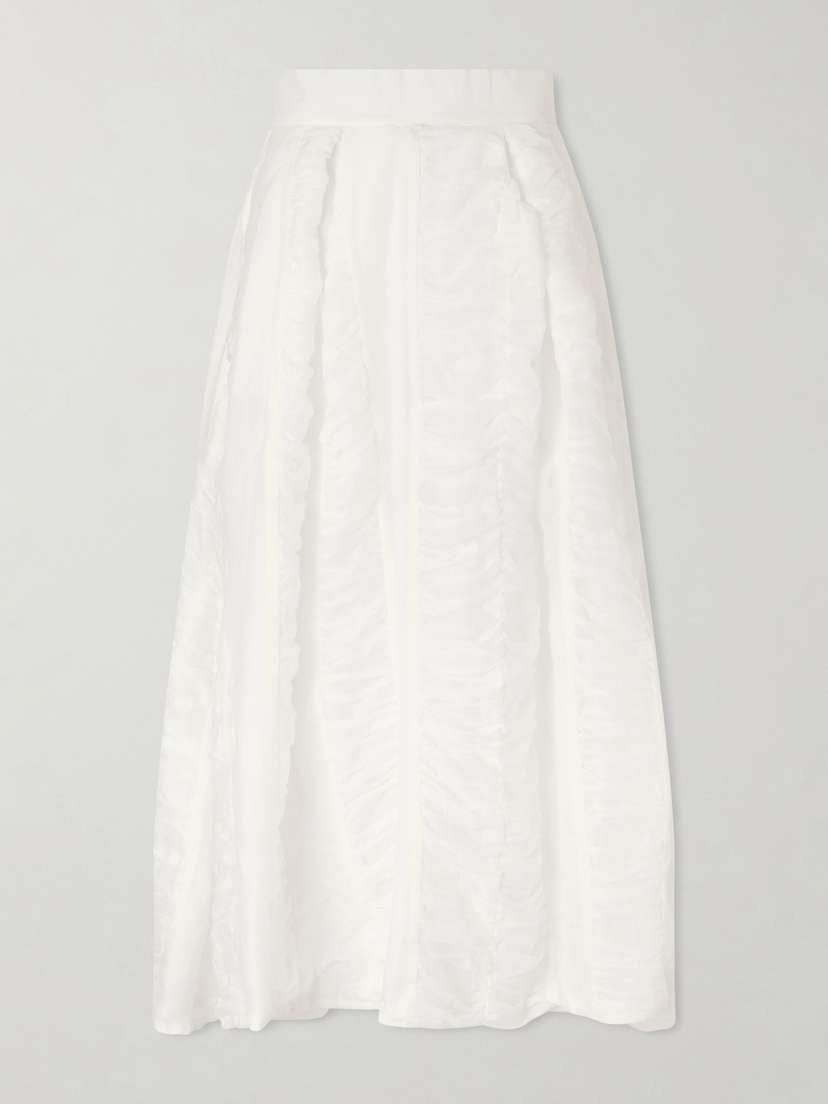 Thierry Colson Wynona Ruched Cotton-gauze Midi Skirt | Thumbnail 6 Thierry Colson Wynona Ruched Cotton-gauze Midi Skirt | Thumbnail 6