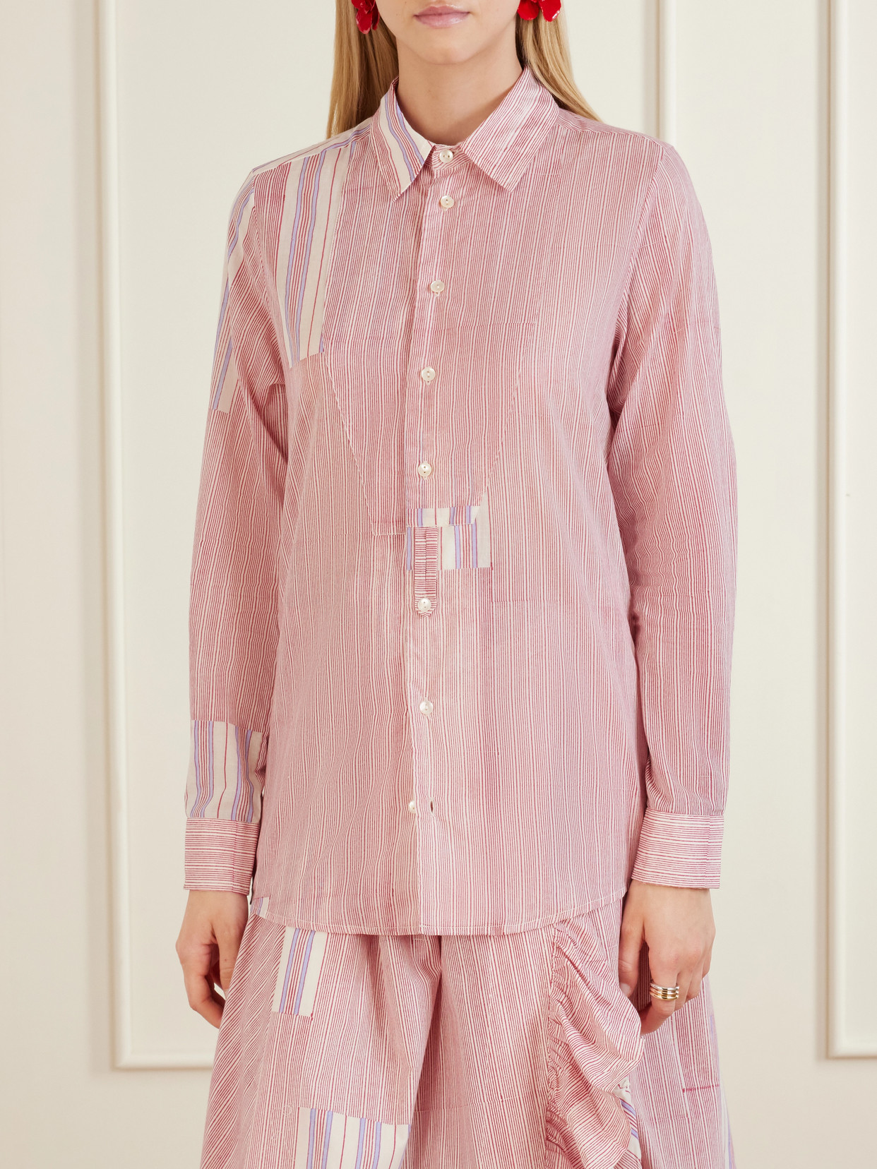 Baptiste Striped Cotton-Voile Shirt
